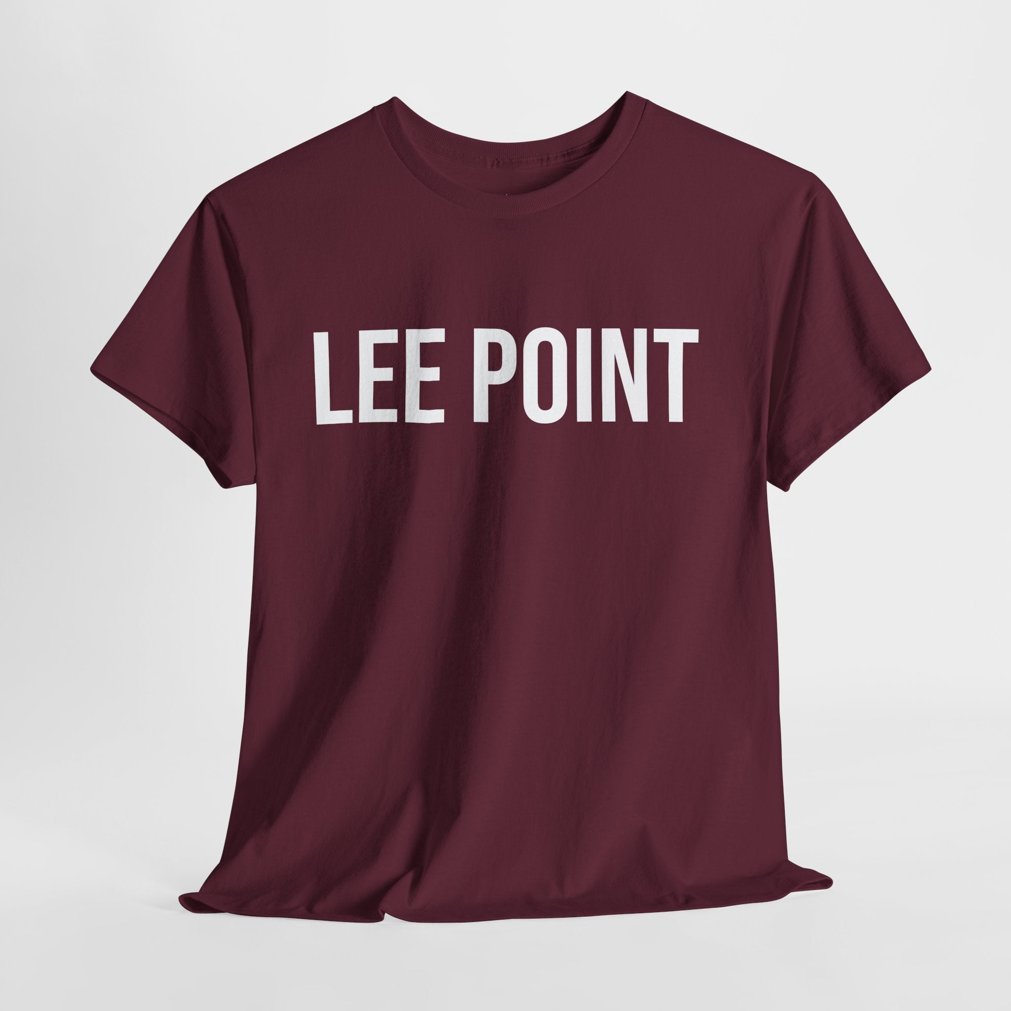 LEE POINT - Minimal Bold Lettering Cotton T‑Shirt