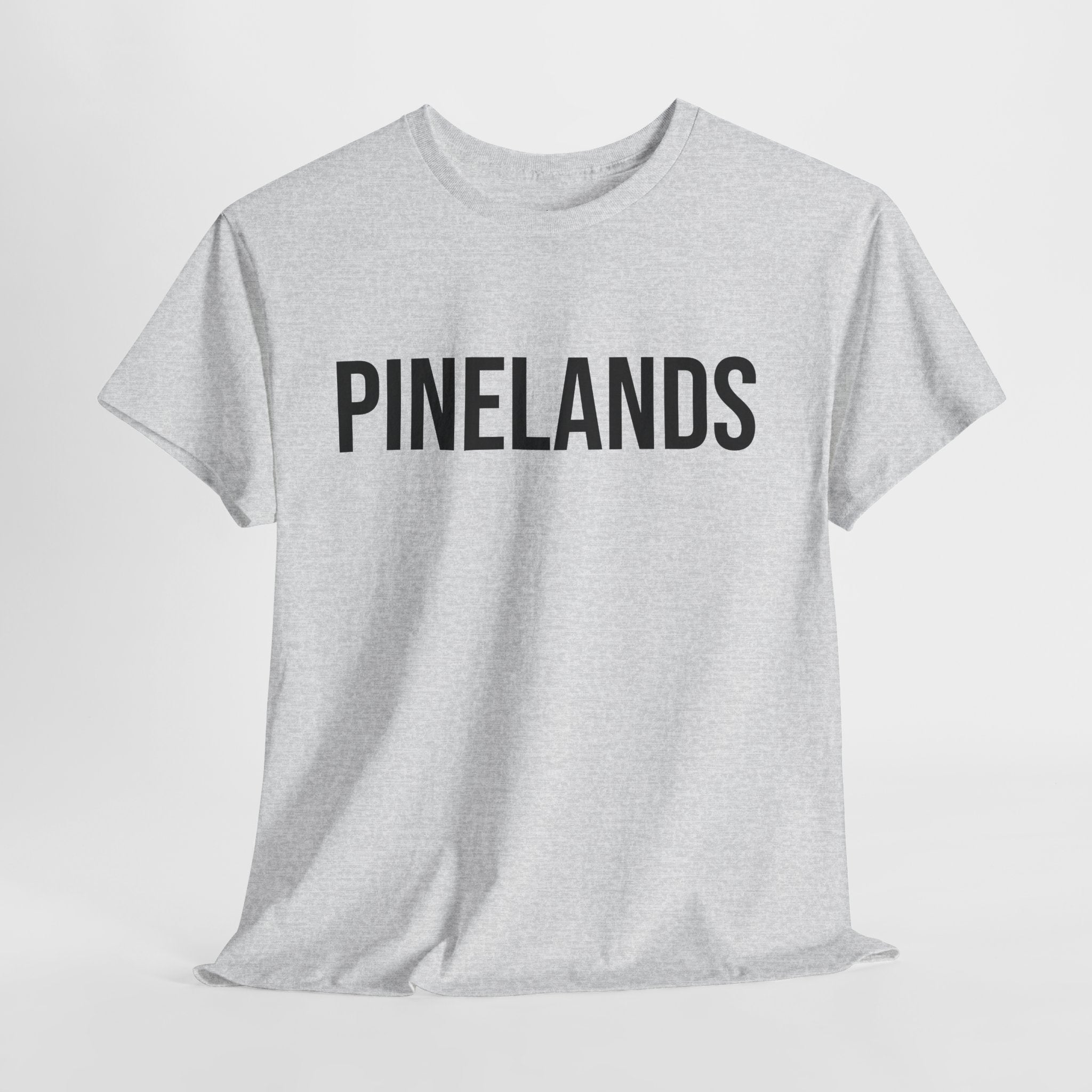 PINELANDS - Minimal Bold Lettering Cotton T‑Shirt