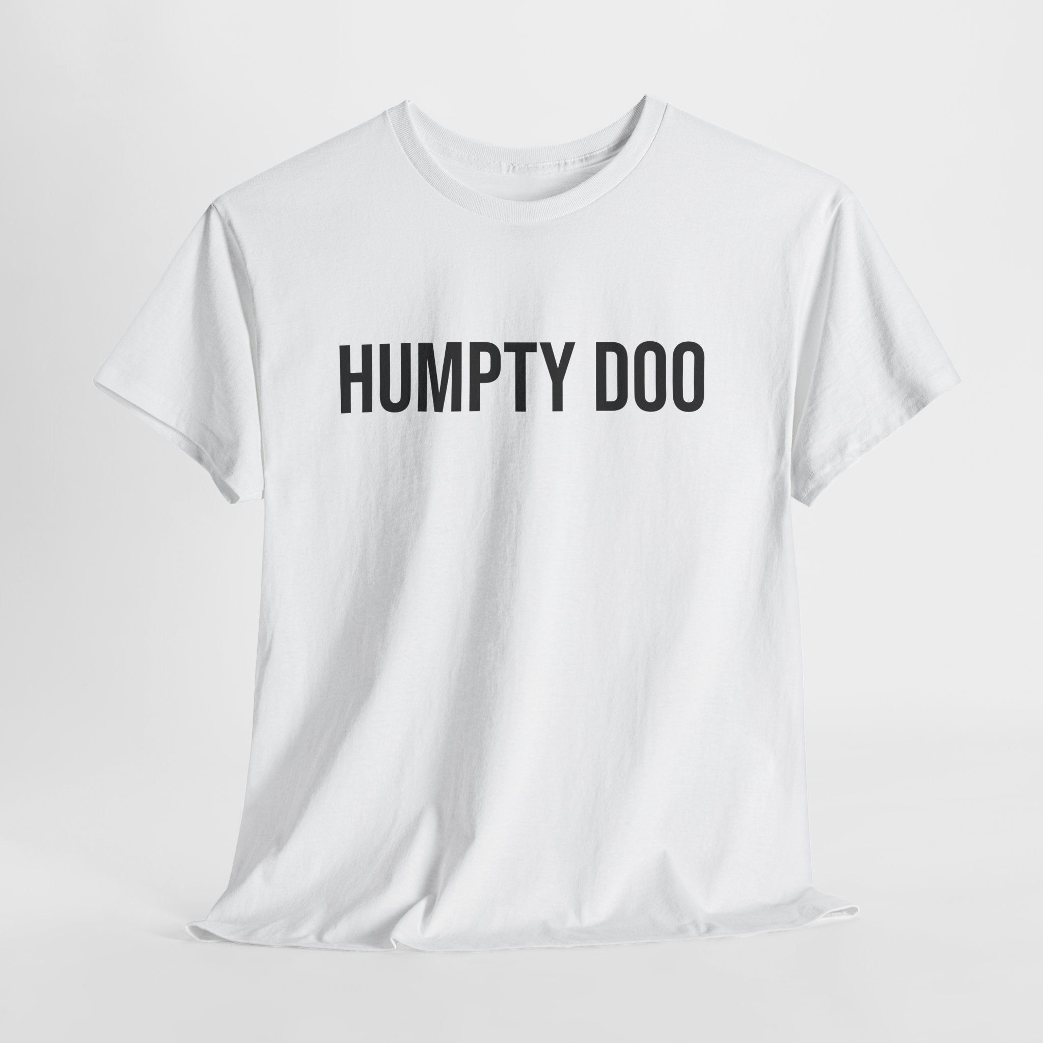 HUMPTY DOO - Minimal Bold Lettering Cotton T‑Shirt