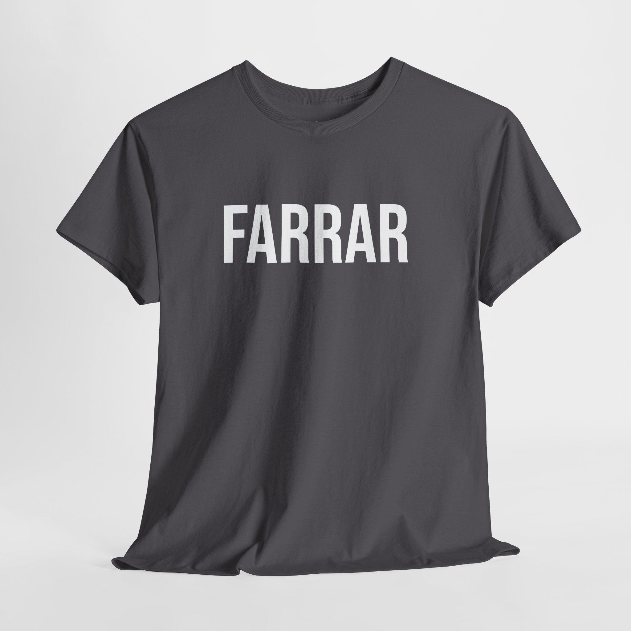 FARRAR - Minimal Bold Lettering Cotton T‑Shirt