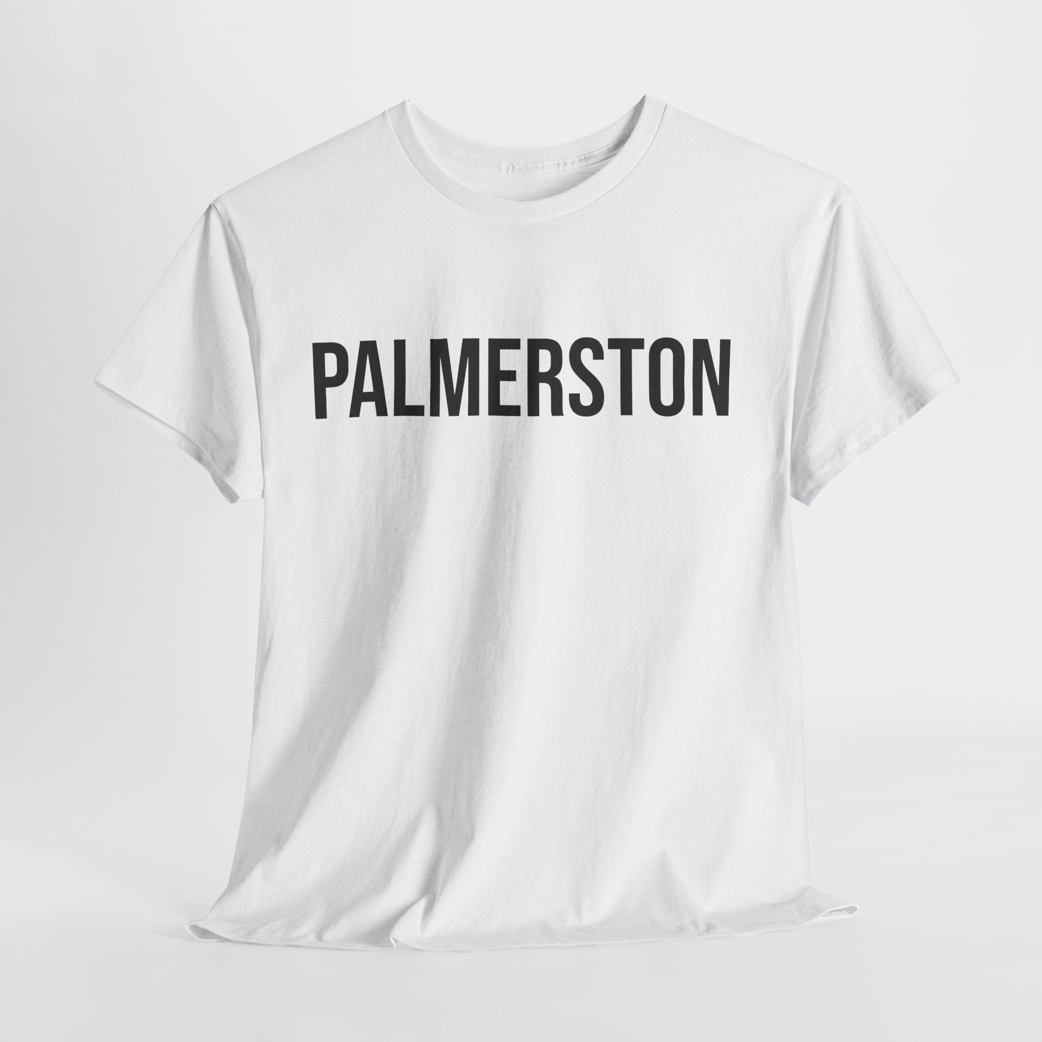 PALMERSTON - Minimal Bold Lettering Cotton T‑Shirt