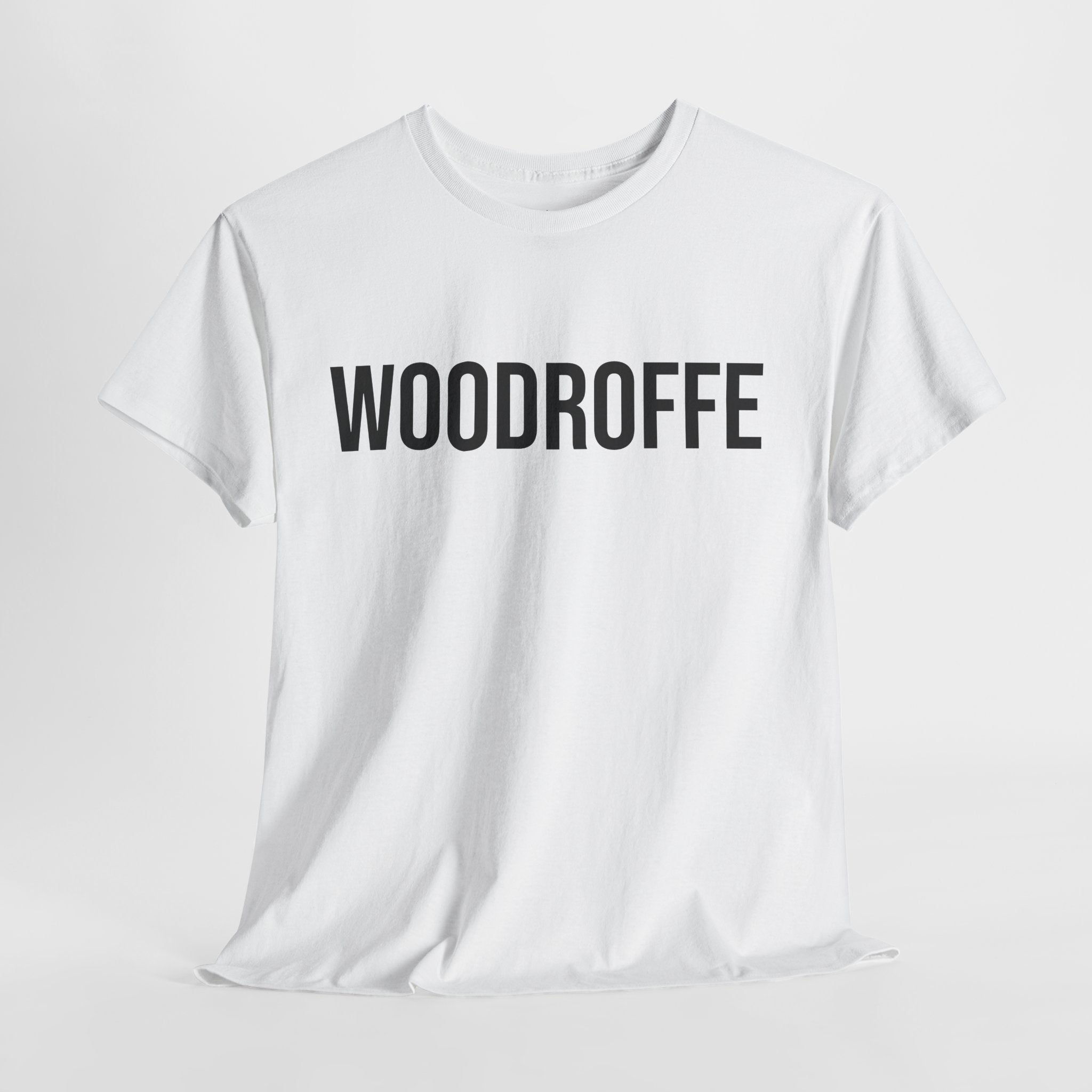 WOODROFFE - Minimal Bold Lettering Cotton T‑Shirt