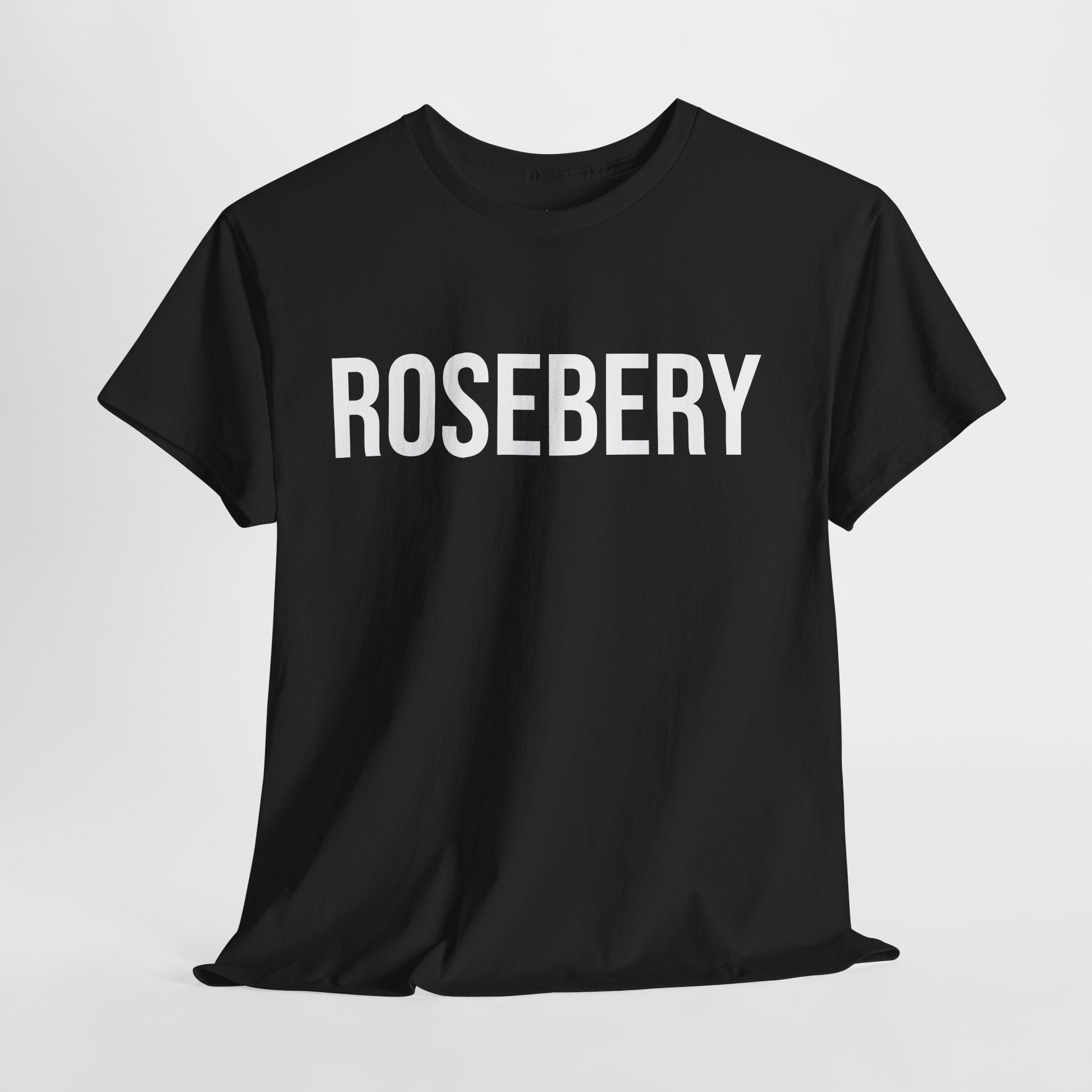 ROSEBERY - Minimal Bold Lettering Cotton T‑Shirt