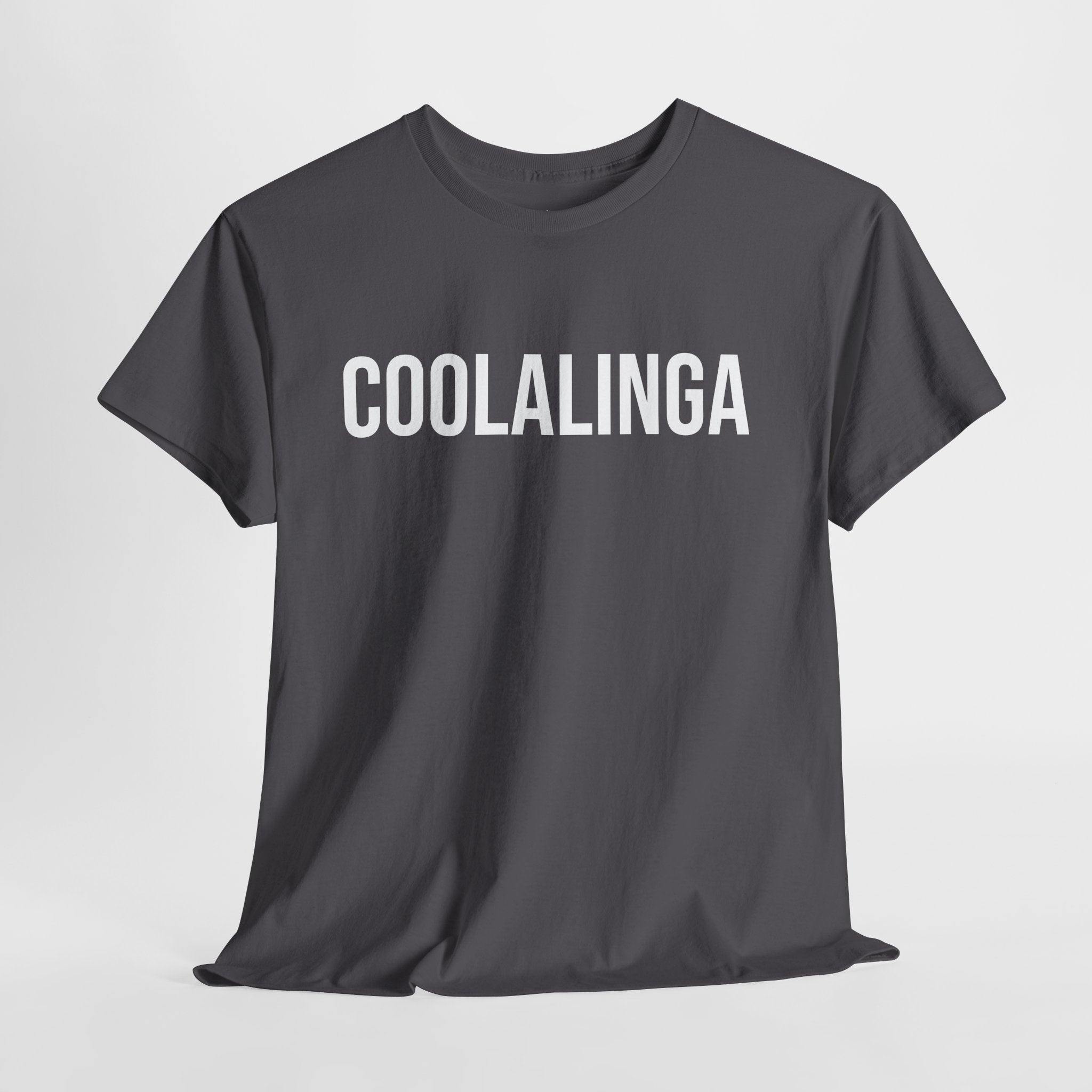 COOLALINGA - Minimal Bold Lettering Cotton T‑Shirt