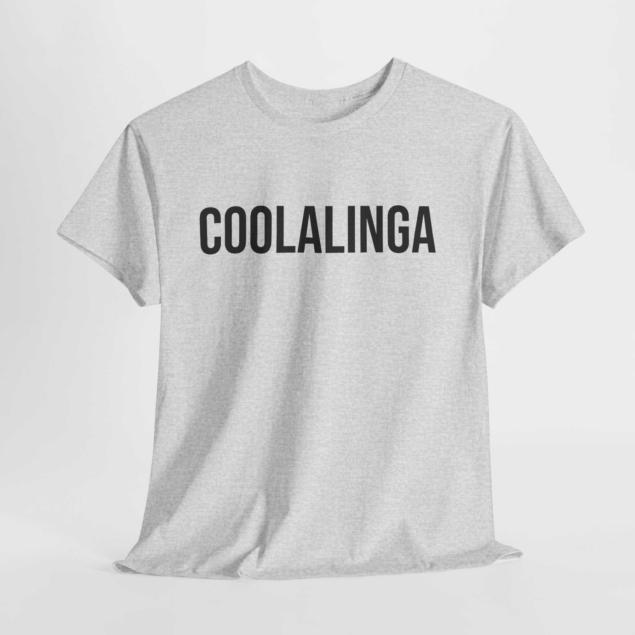 COOLALINGA - Minimal Bold Lettering Cotton T‑Shirt
