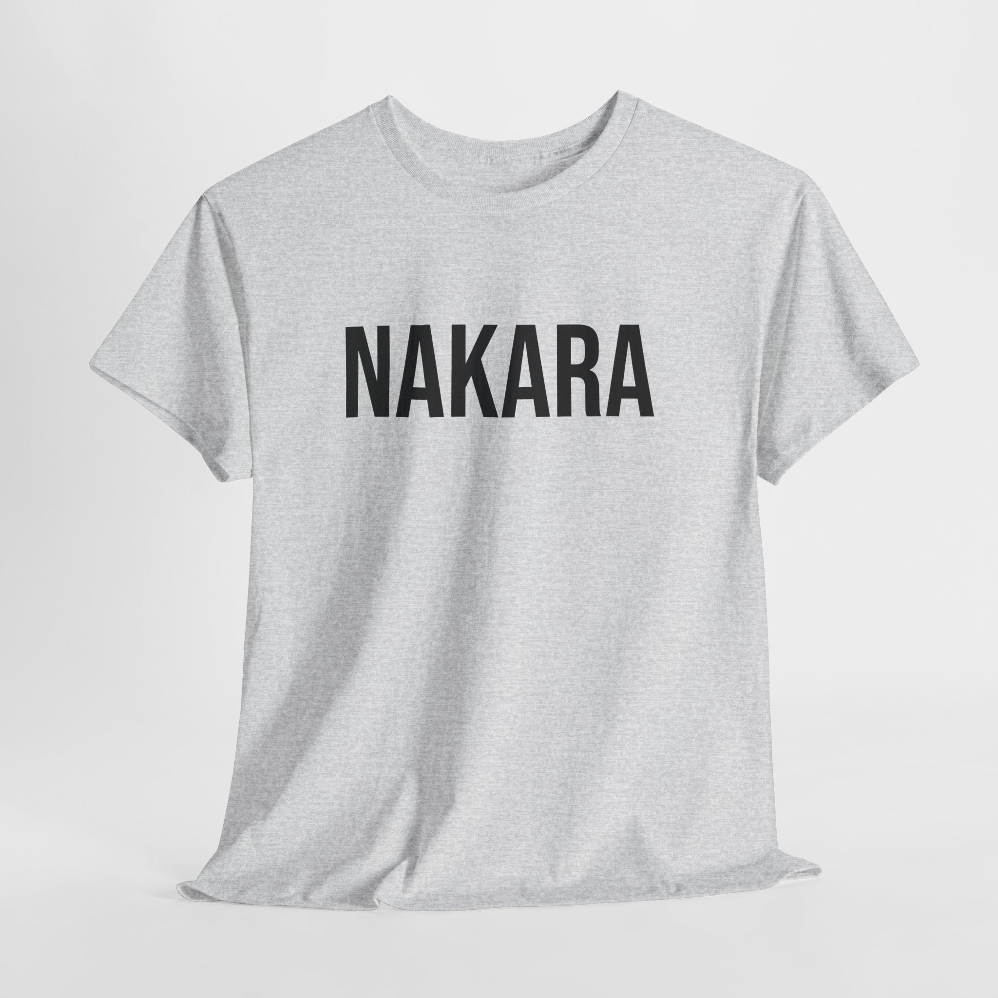 NAKARA - Minimal Bold Lettering Cotton T‑Shirt
