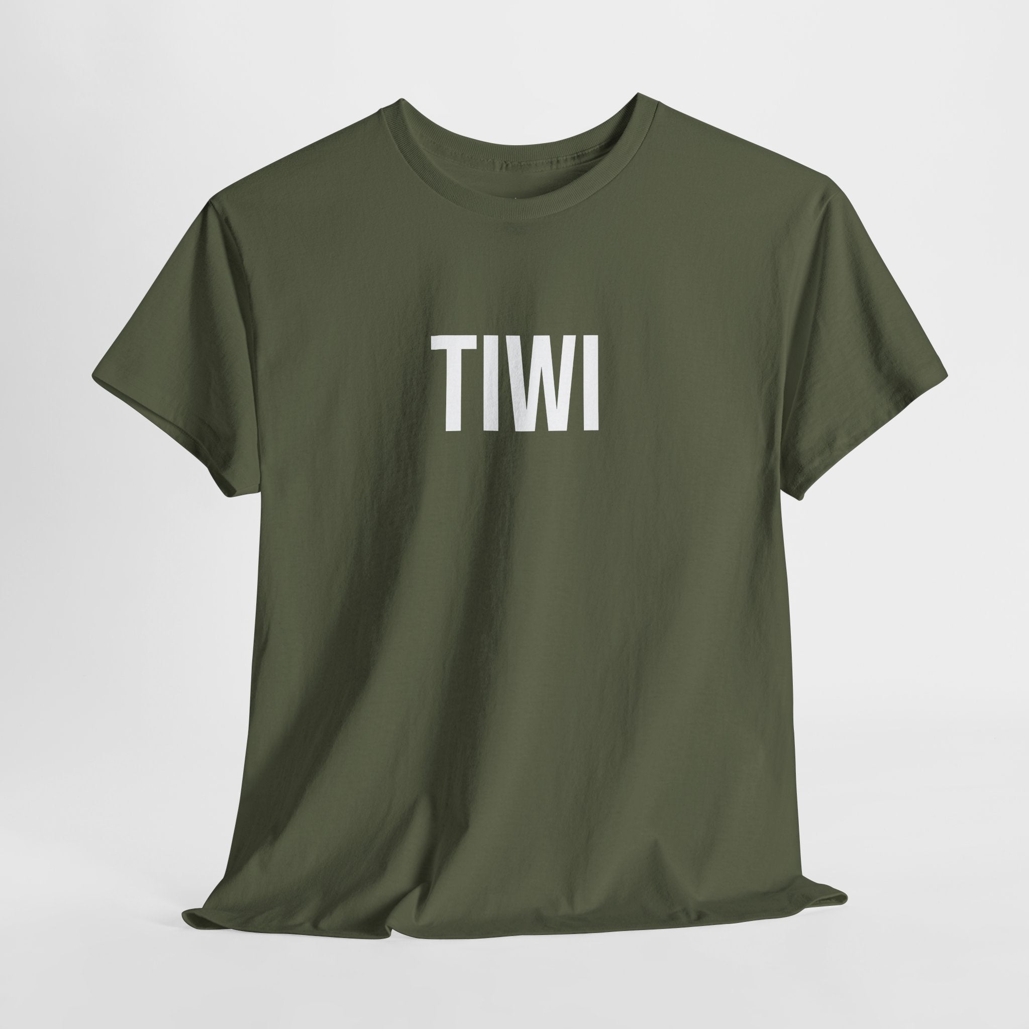 TIWI - Minimal Bold Lettering Cotton T‑Shirt