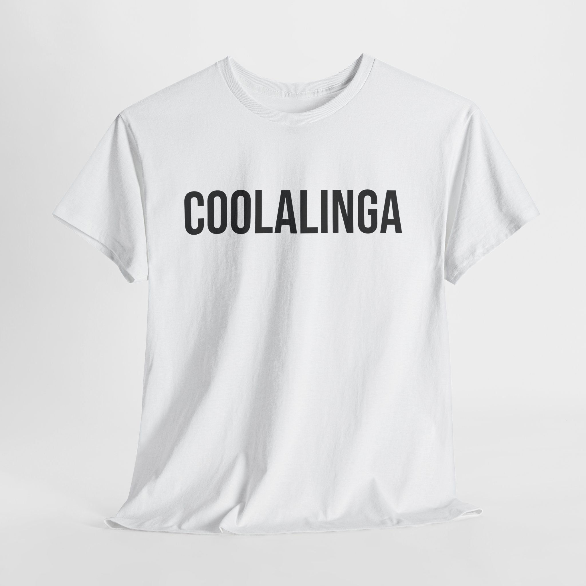 COOLALINGA - Minimal Bold Lettering Cotton T‑Shirt