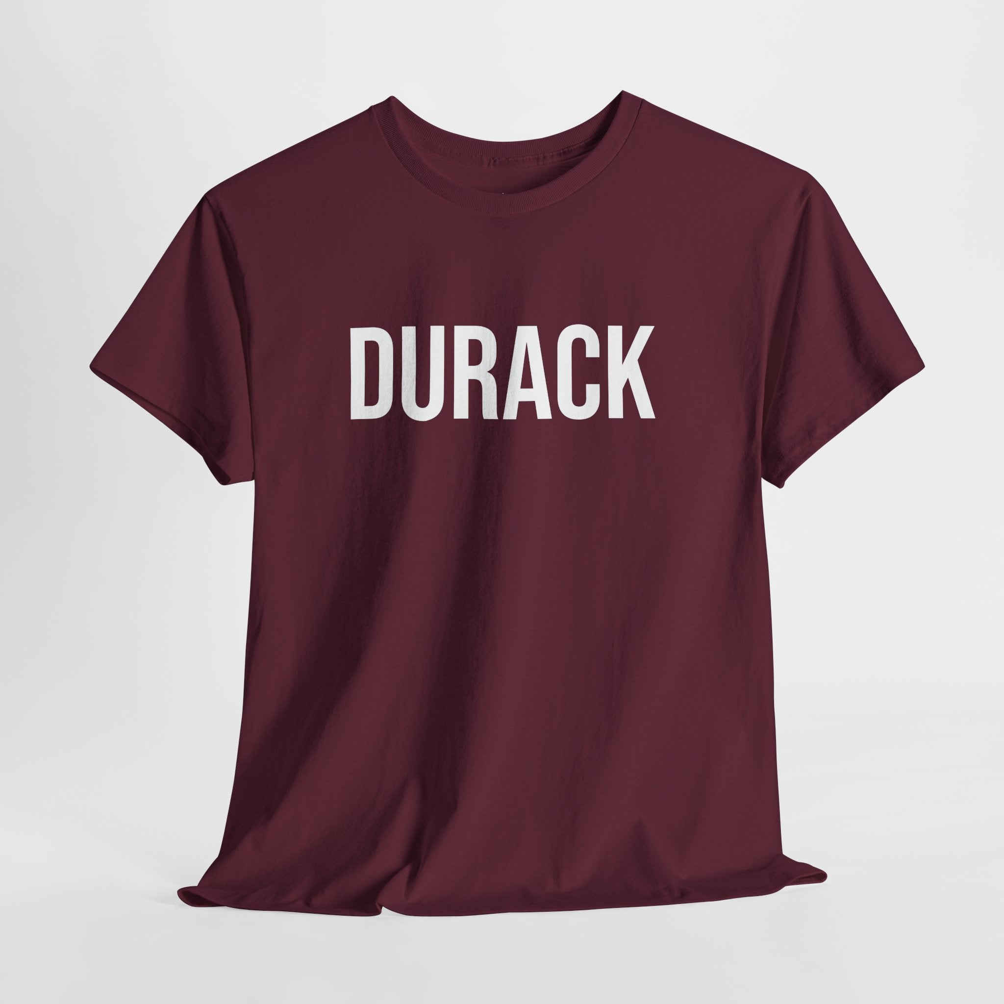 DURACK - Minimal Bold Lettering Cotton T‑Shirt