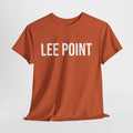 LEE POINT - Minimal Bold Lettering Cotton T‑Shirt