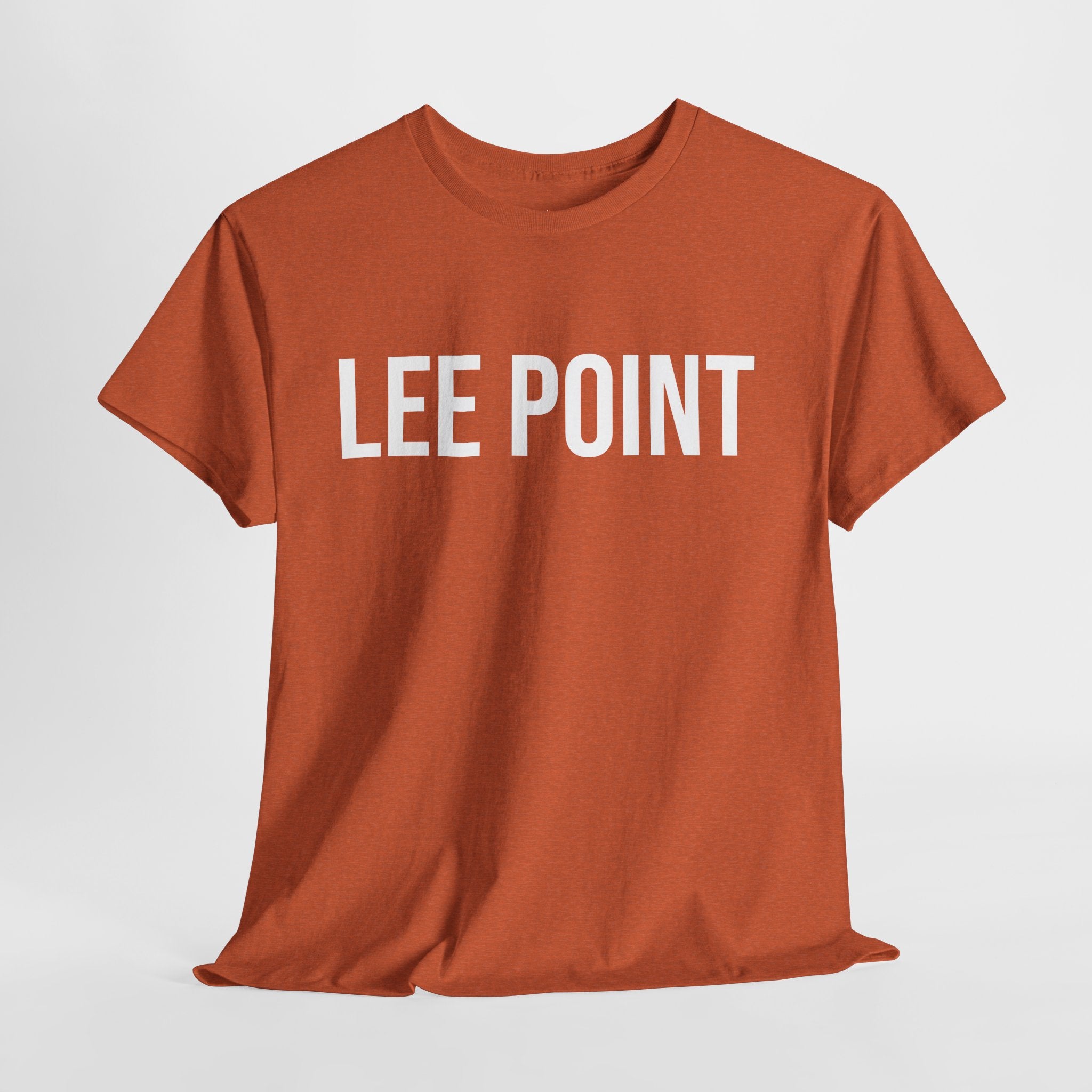 LEE POINT - Minimal Bold Lettering Cotton T‑Shirt