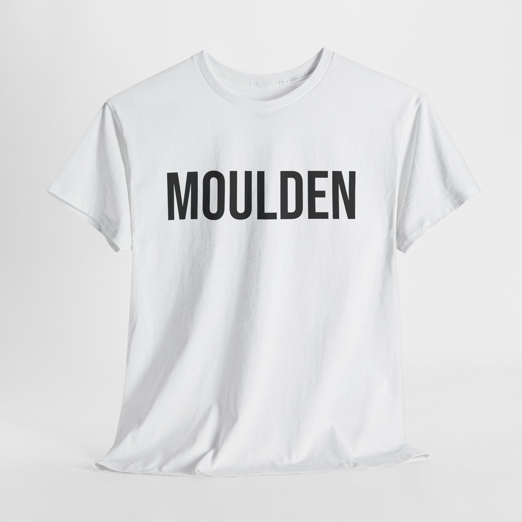 MOULDEN - Minimal Bold Lettering Cotton T‑Shirt