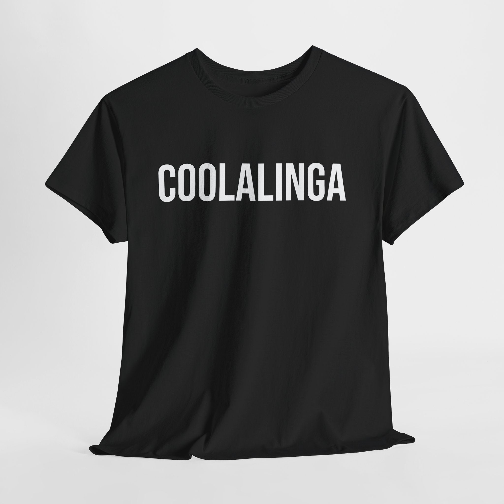 COOLALINGA - Minimal Bold Lettering Cotton T‑Shirt