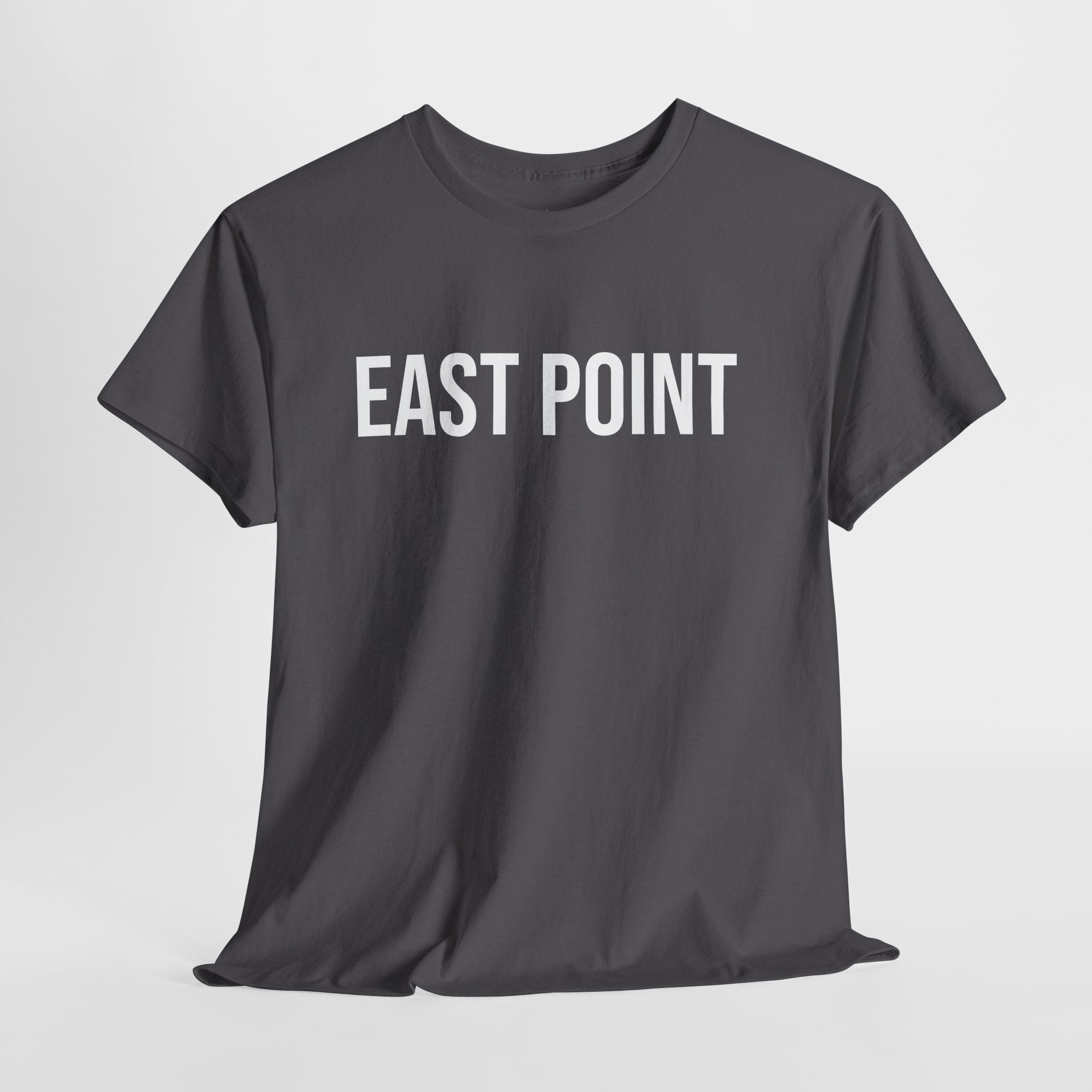 EAST POINT - Minimal Bold Lettering Cotton T‑Shirt