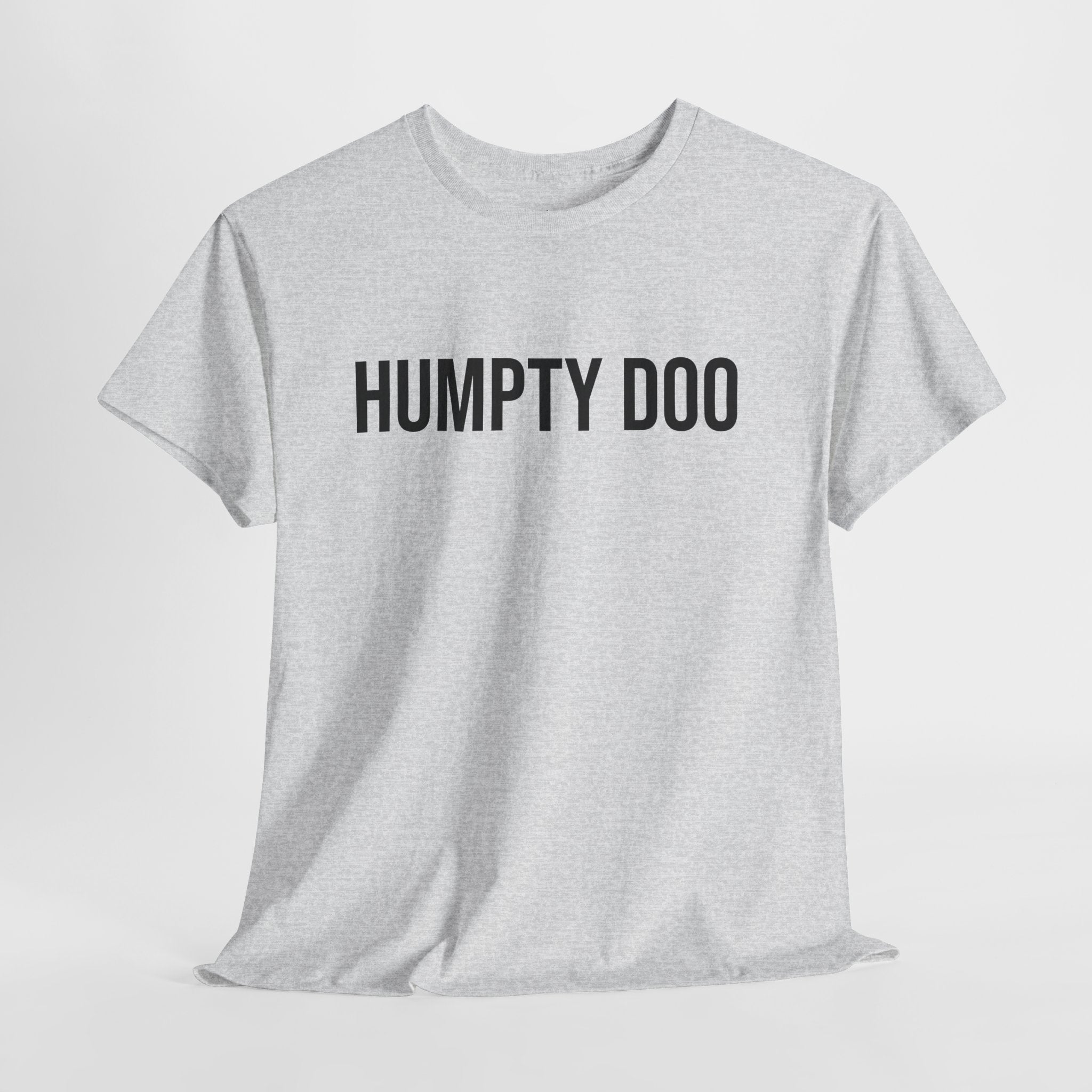 HUMPTY DOO - Minimal Bold Lettering Cotton T‑Shirt