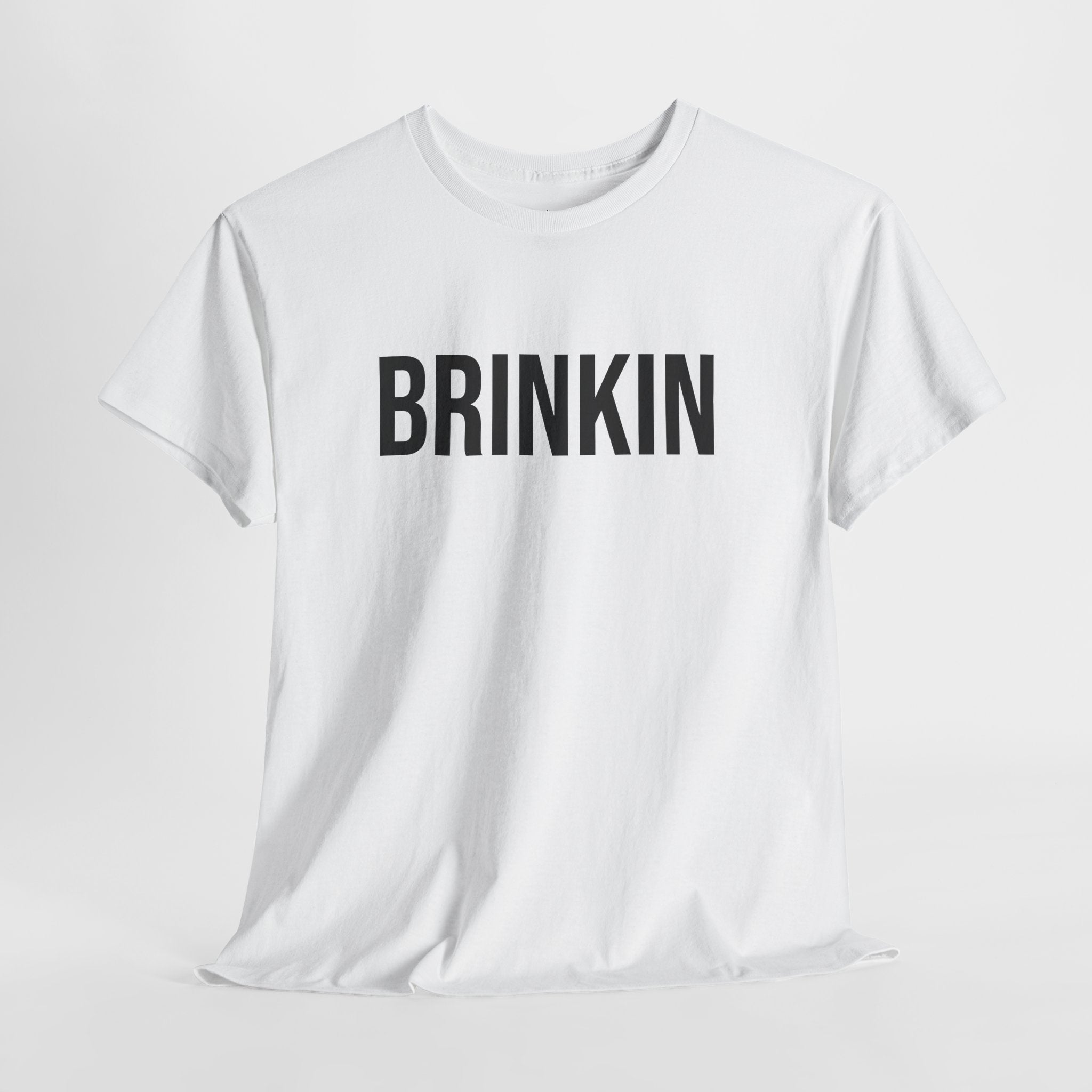BRINKIN - Minimal Bold Lettering Cotton T‑Shirt