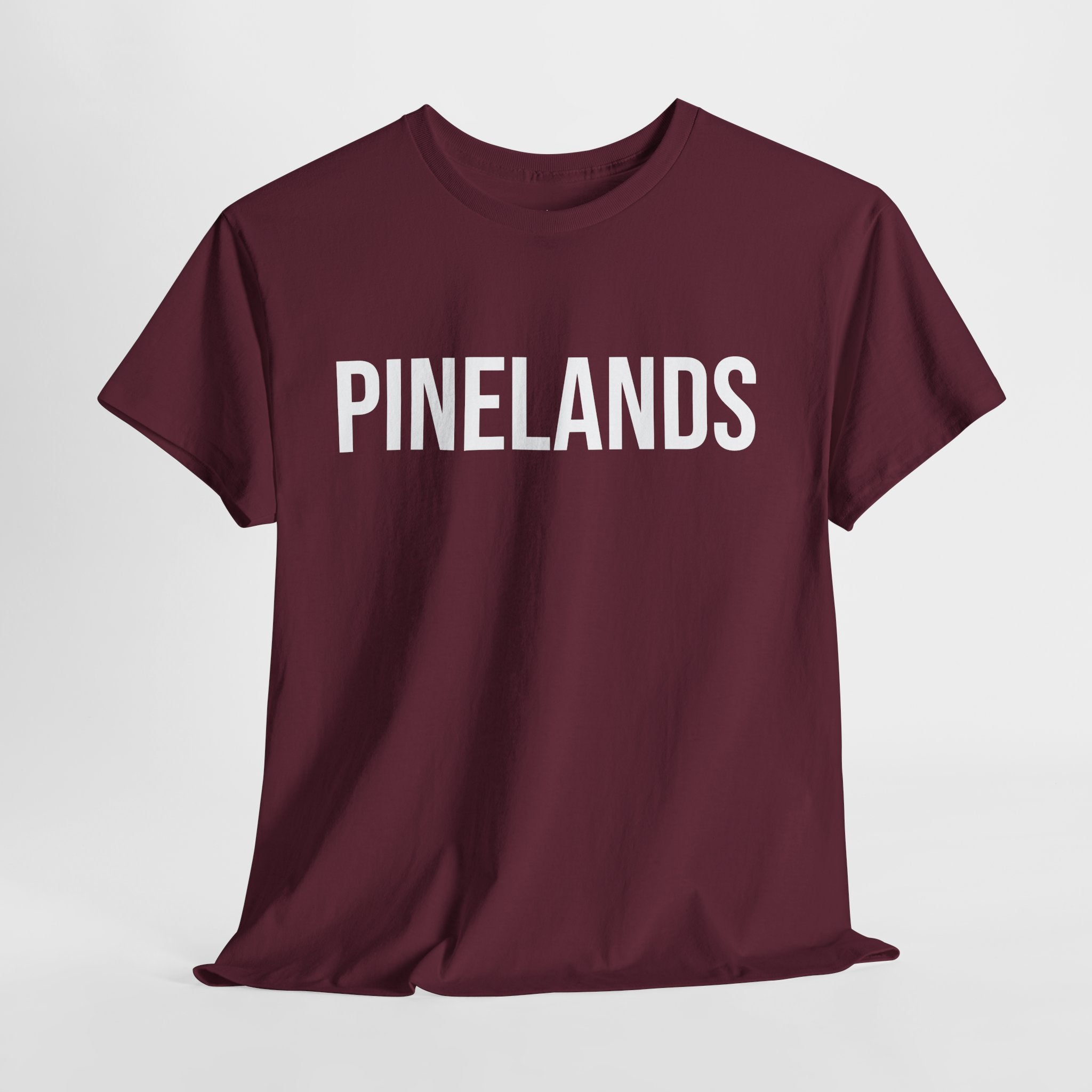 PINELANDS - Minimal Bold Lettering Cotton T‑Shirt