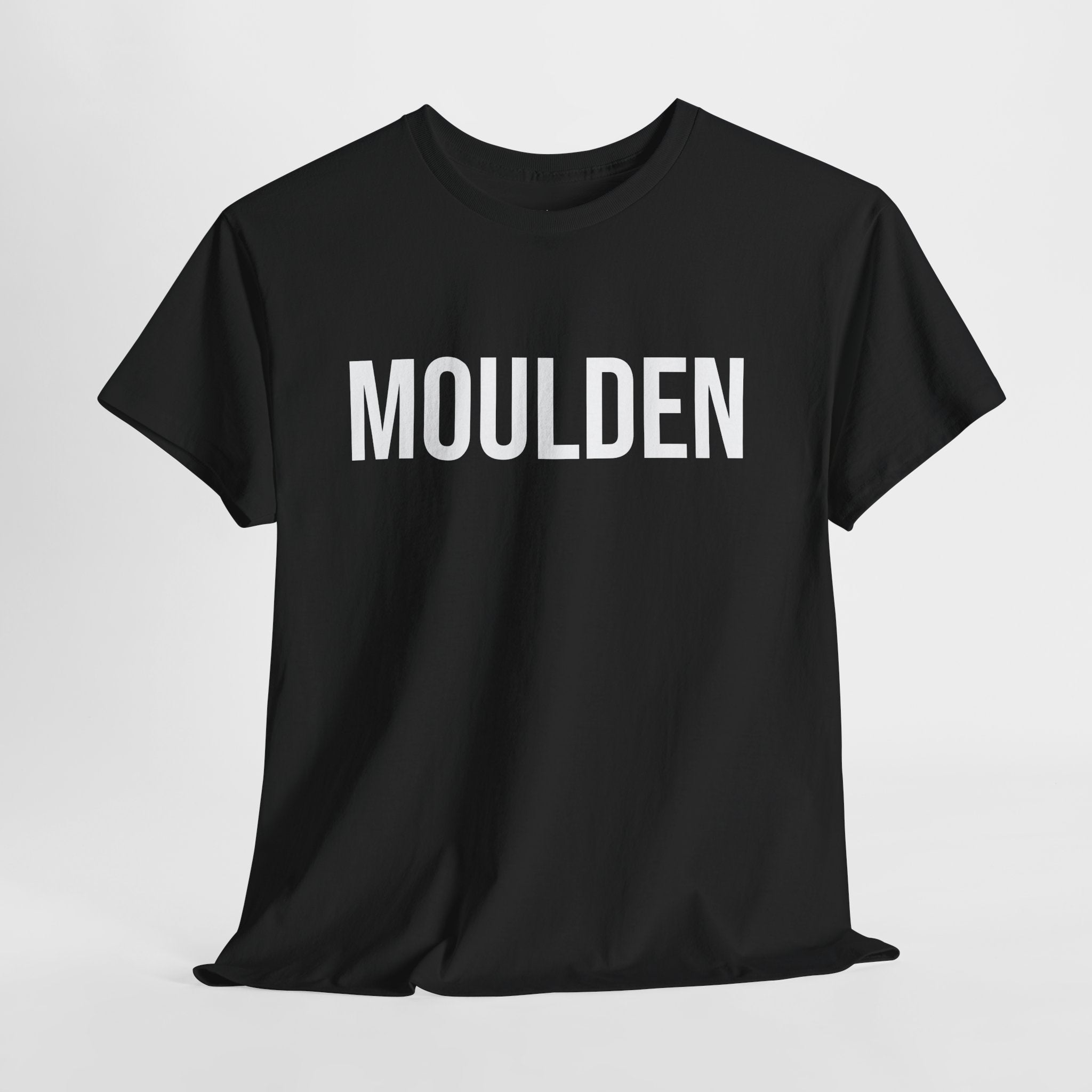 MOULDEN - Minimal Bold Lettering Cotton T‑Shirt