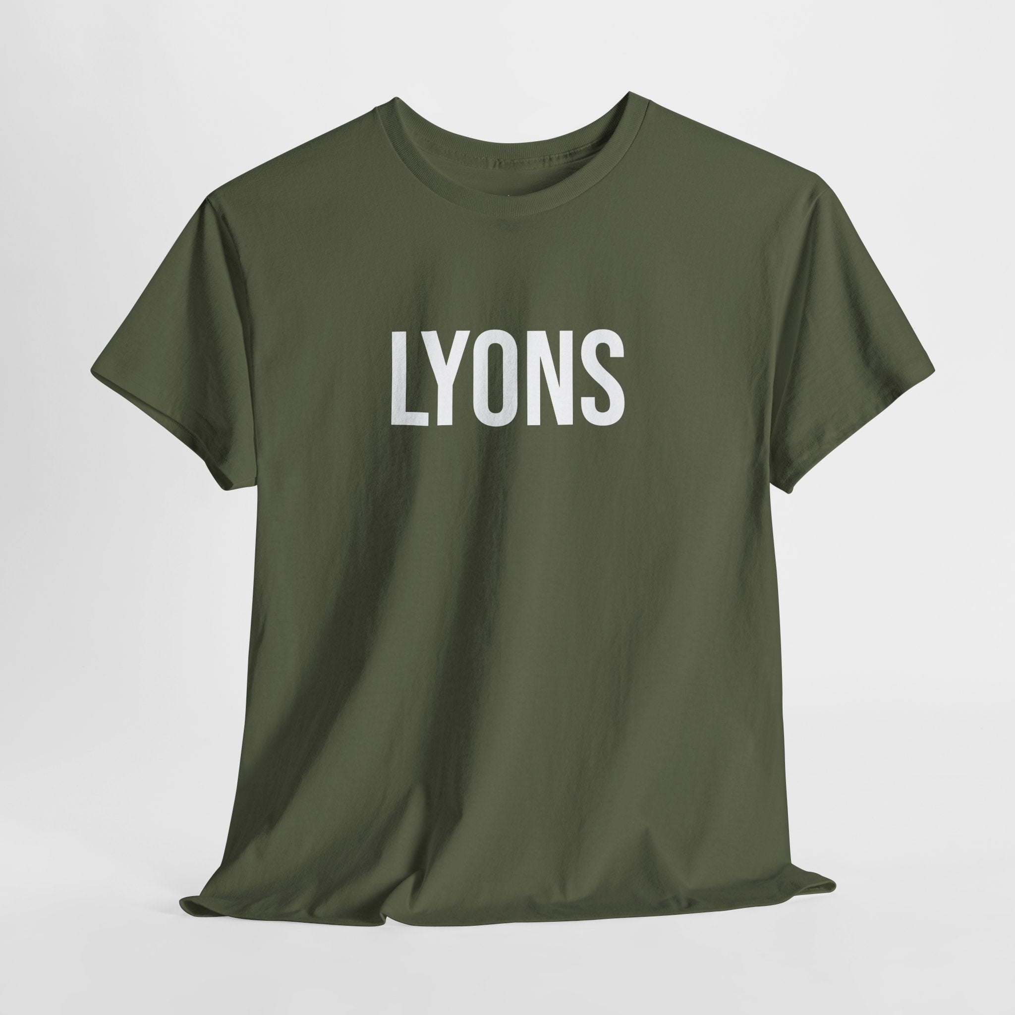 LYONS - Minimal Bold Lettering Cotton T‑Shirt