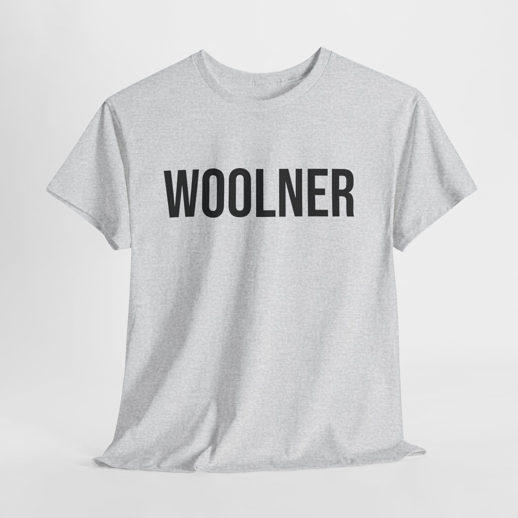 WOOLNER - Minimal Bold Lettering Cotton T‑Shirt