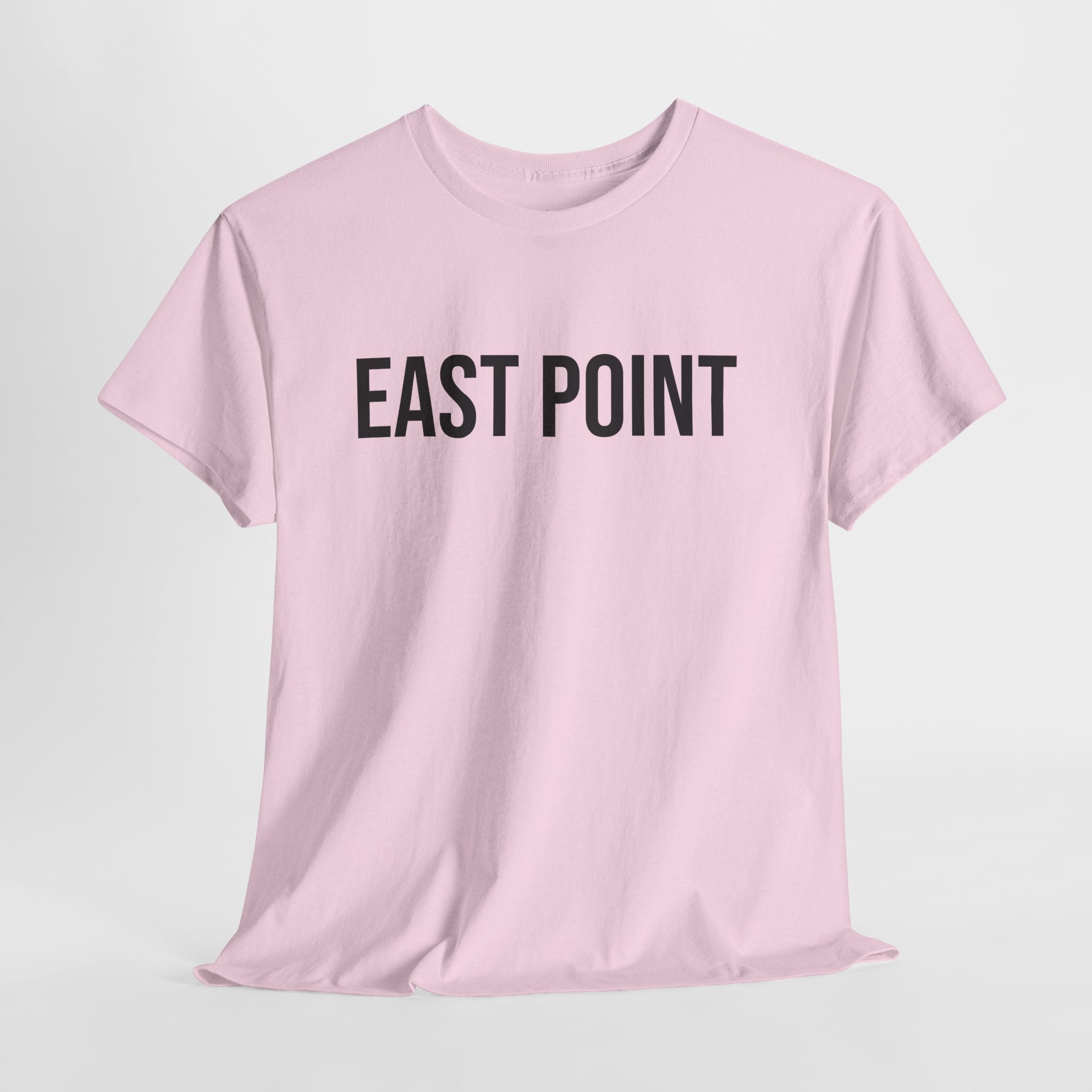 EAST POINT - Minimal Bold Lettering Cotton T‑Shirt
