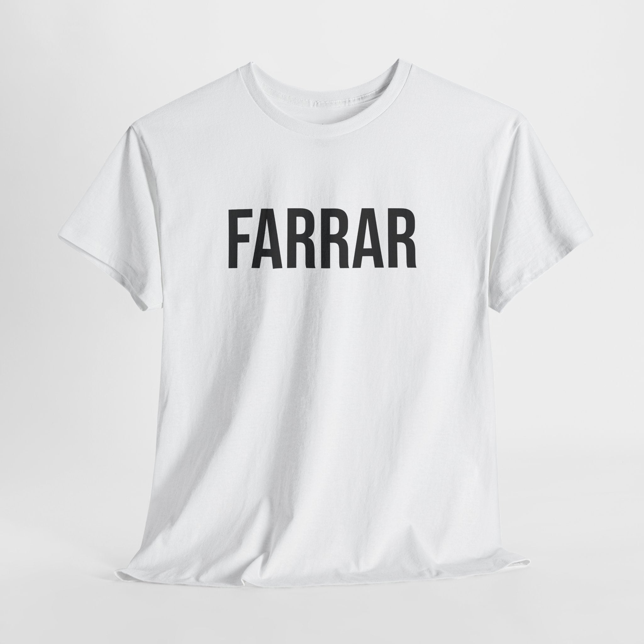 FARRAR - Minimal Bold Lettering Cotton T‑Shirt