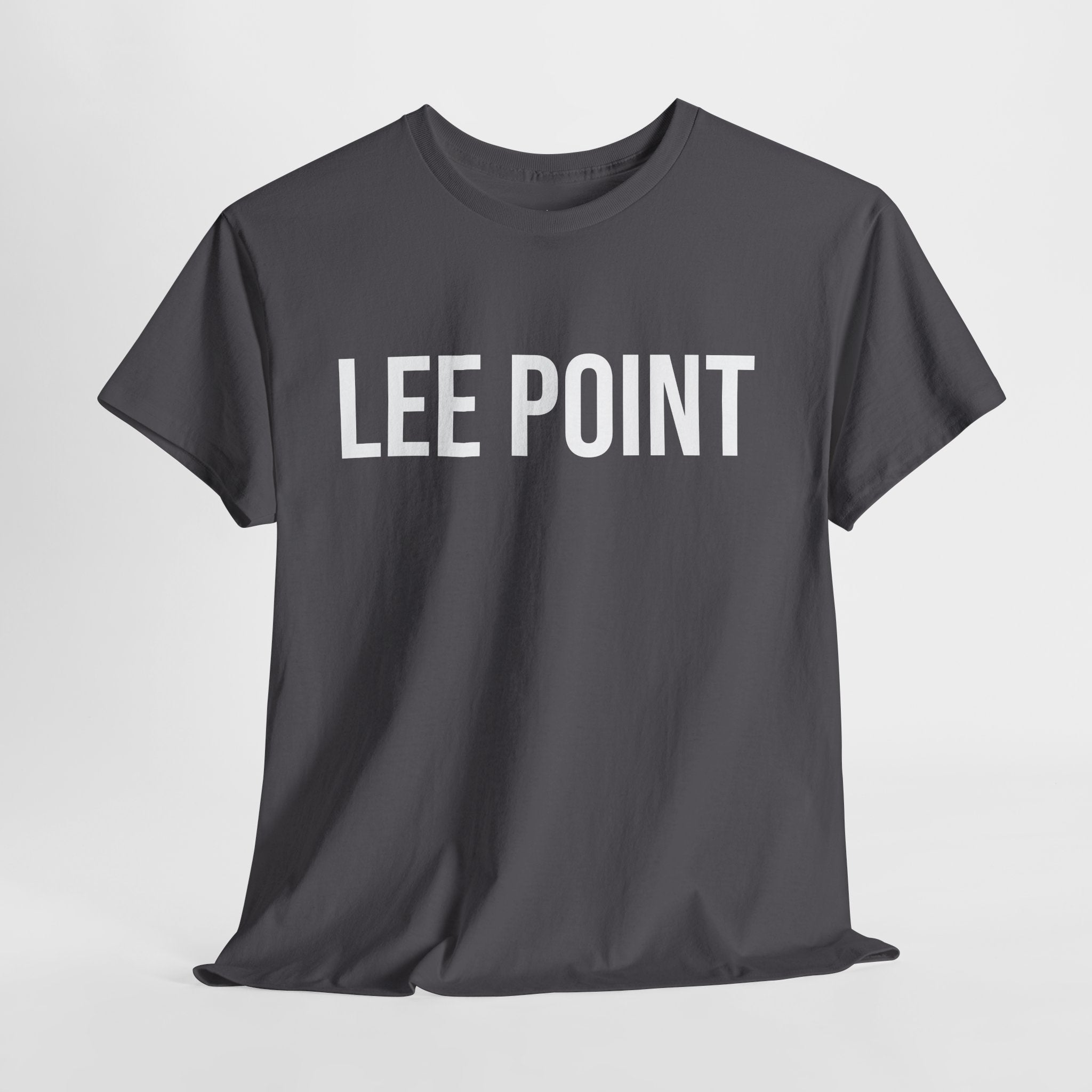 LEE POINT - Minimal Bold Lettering Cotton T‑Shirt