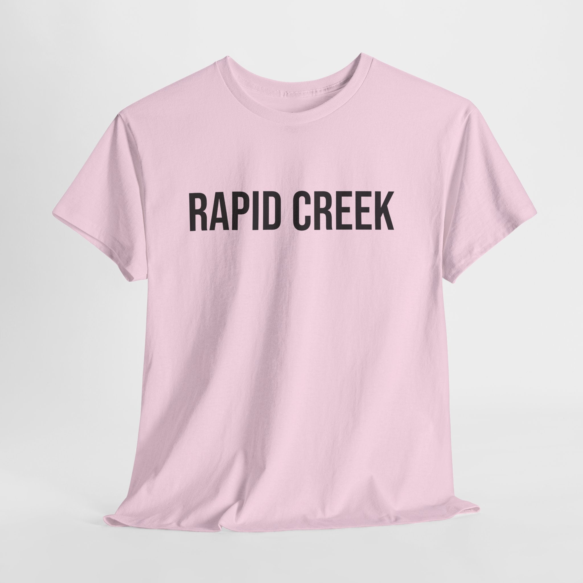 RAPID CREEK - Minimal Bold Lettering Cotton T‑Shirt