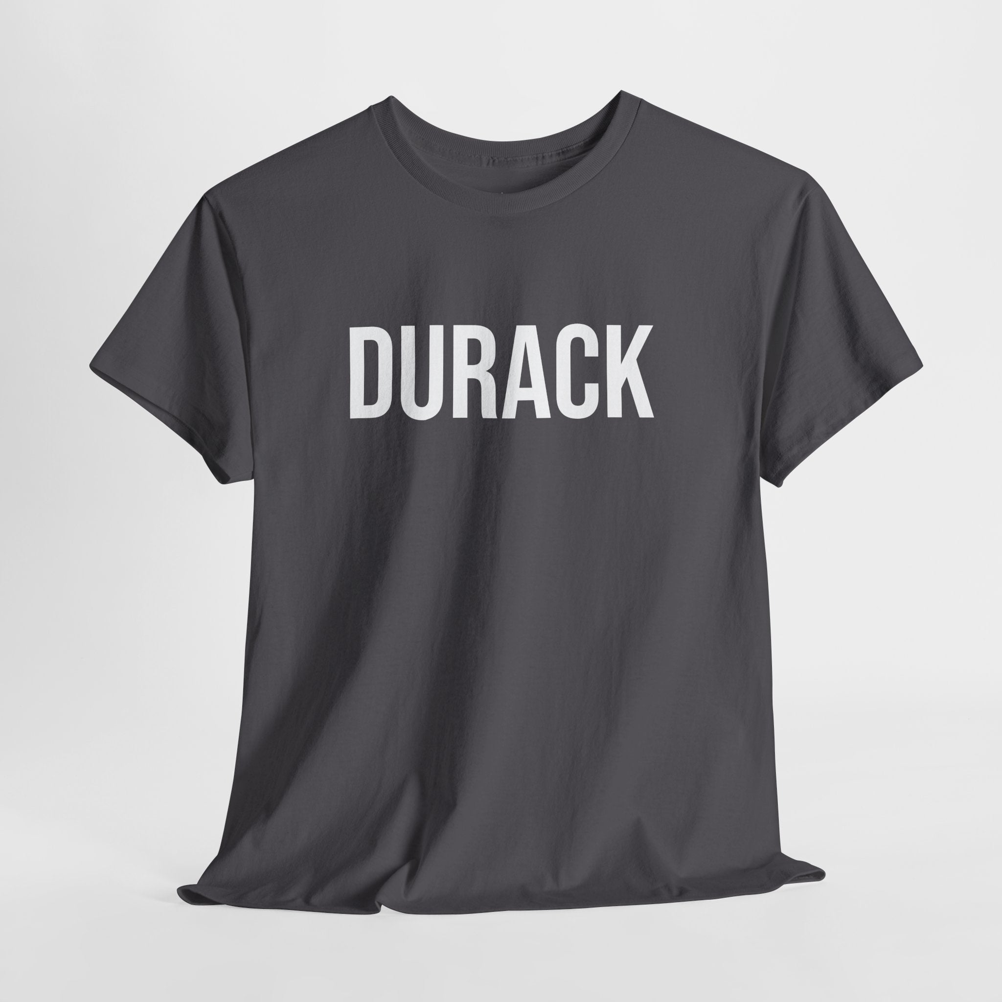 DURACK - Minimal Bold Lettering Cotton T‑Shirt