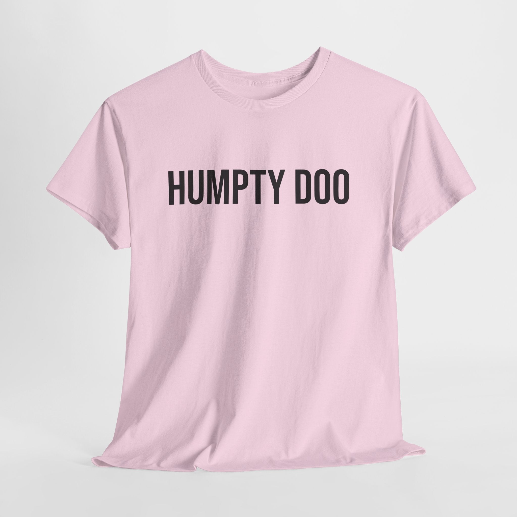 HUMPTY DOO - Minimal Bold Lettering Cotton T‑Shirt