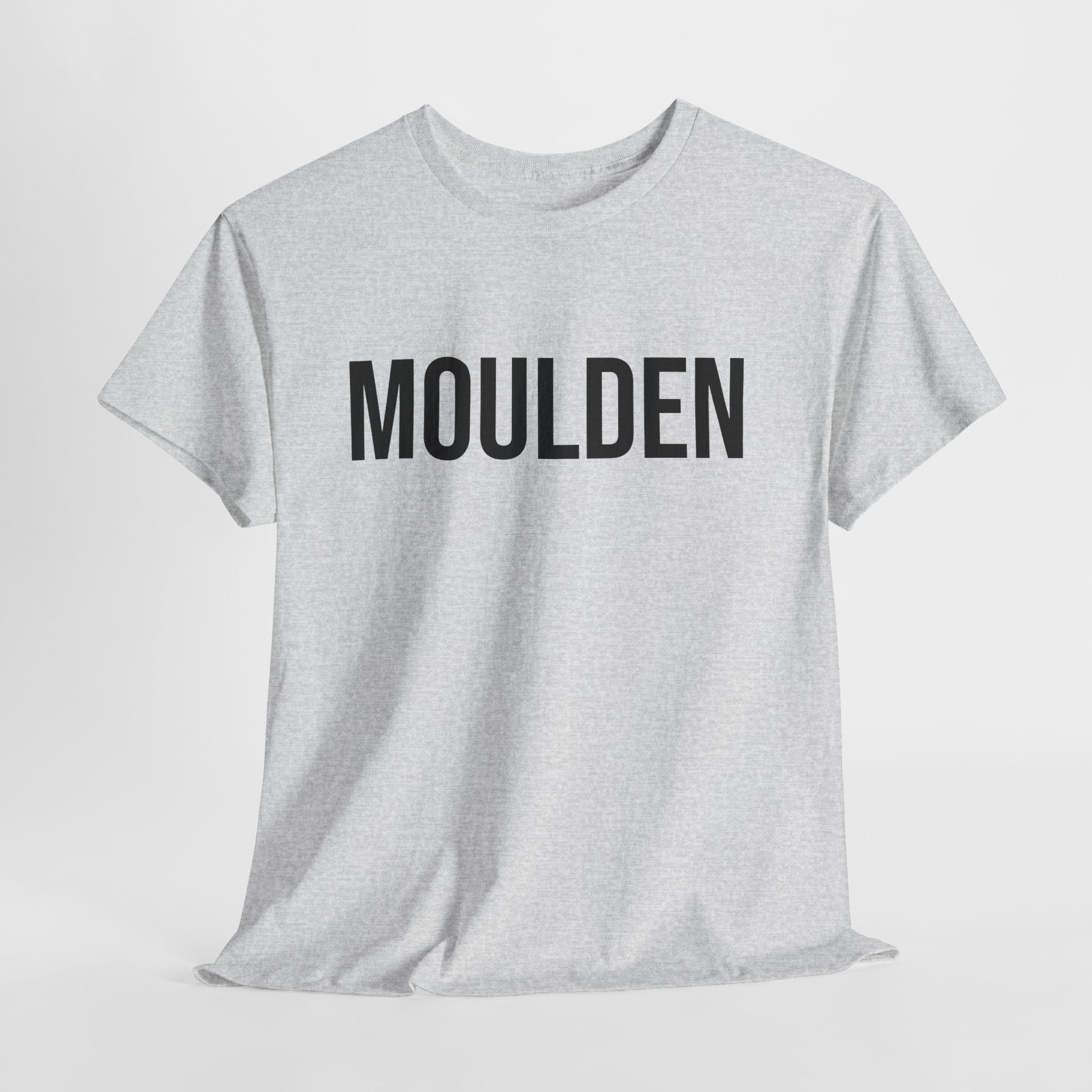 MOULDEN - Minimal Bold Lettering Cotton T‑Shirt