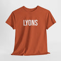 LYONS - Minimal Bold Lettering Cotton T‑Shirt