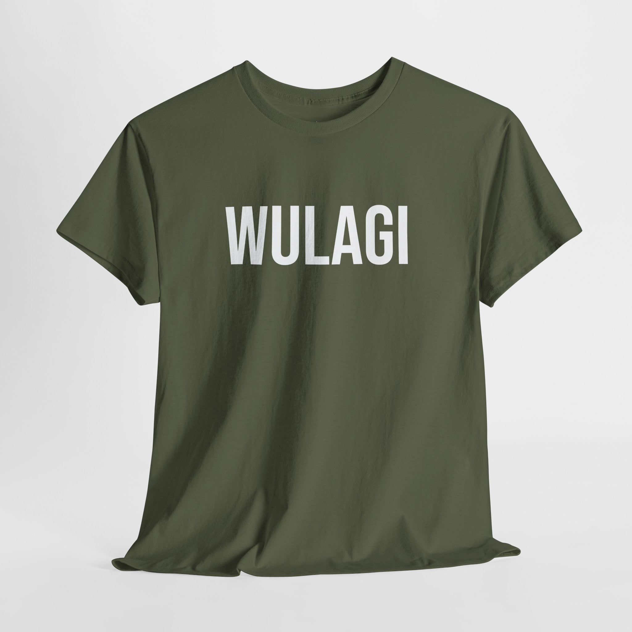 WULAGI - Minimal Bold Lettering Cotton T‑Shirt