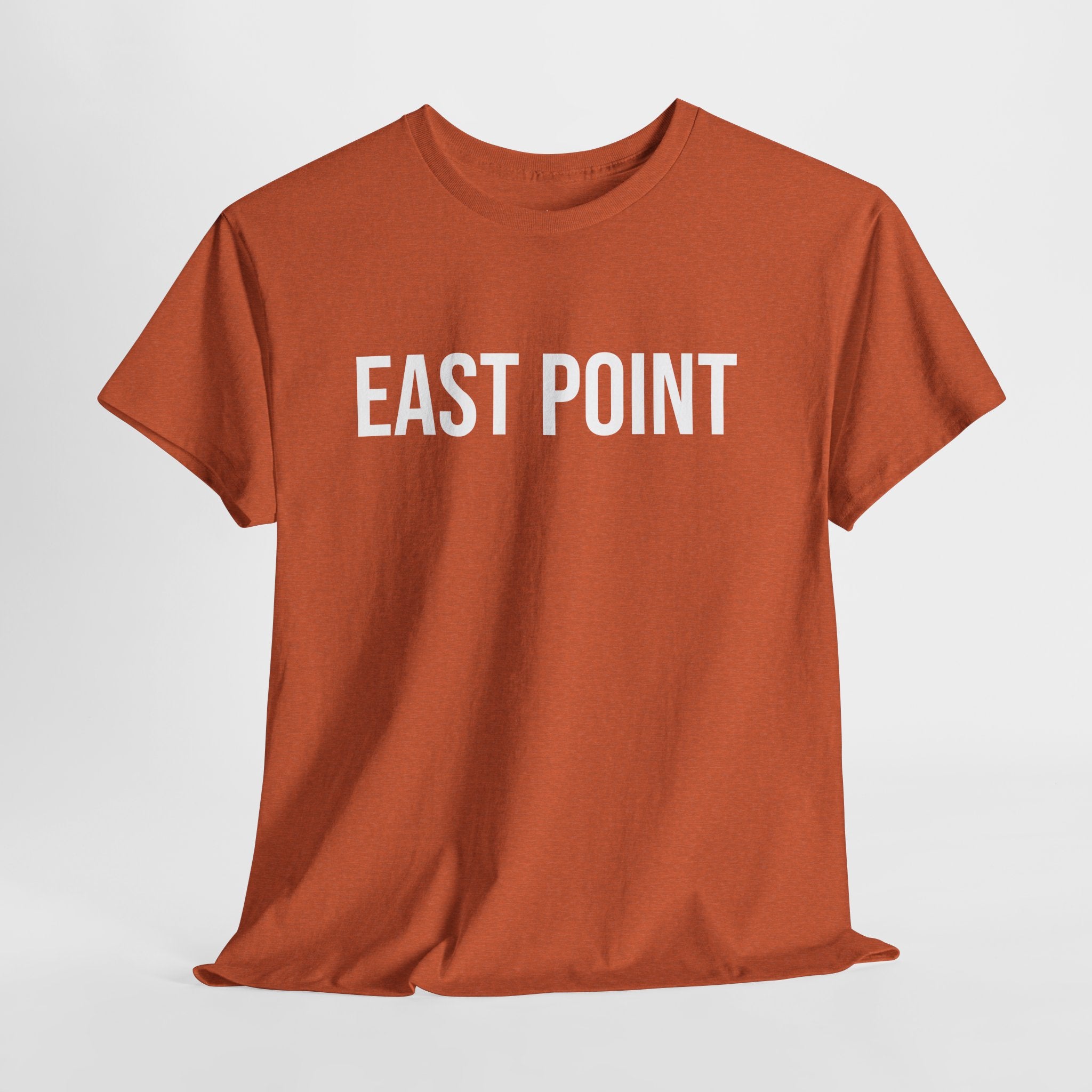 EAST POINT - Minimal Bold Lettering Cotton T‑Shirt