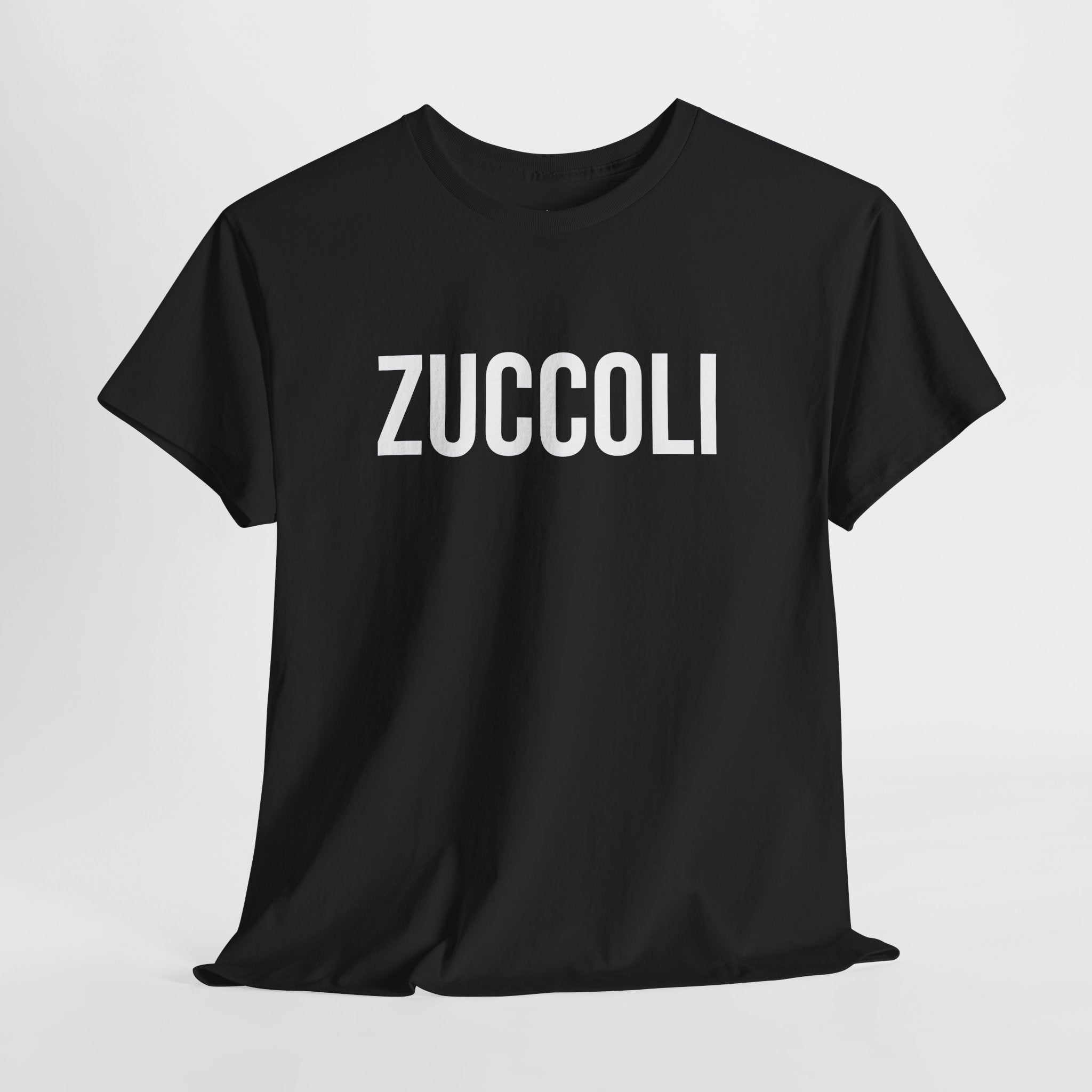 ZUCCOLI - Minimal Bold Lettering Cotton T‑Shirt