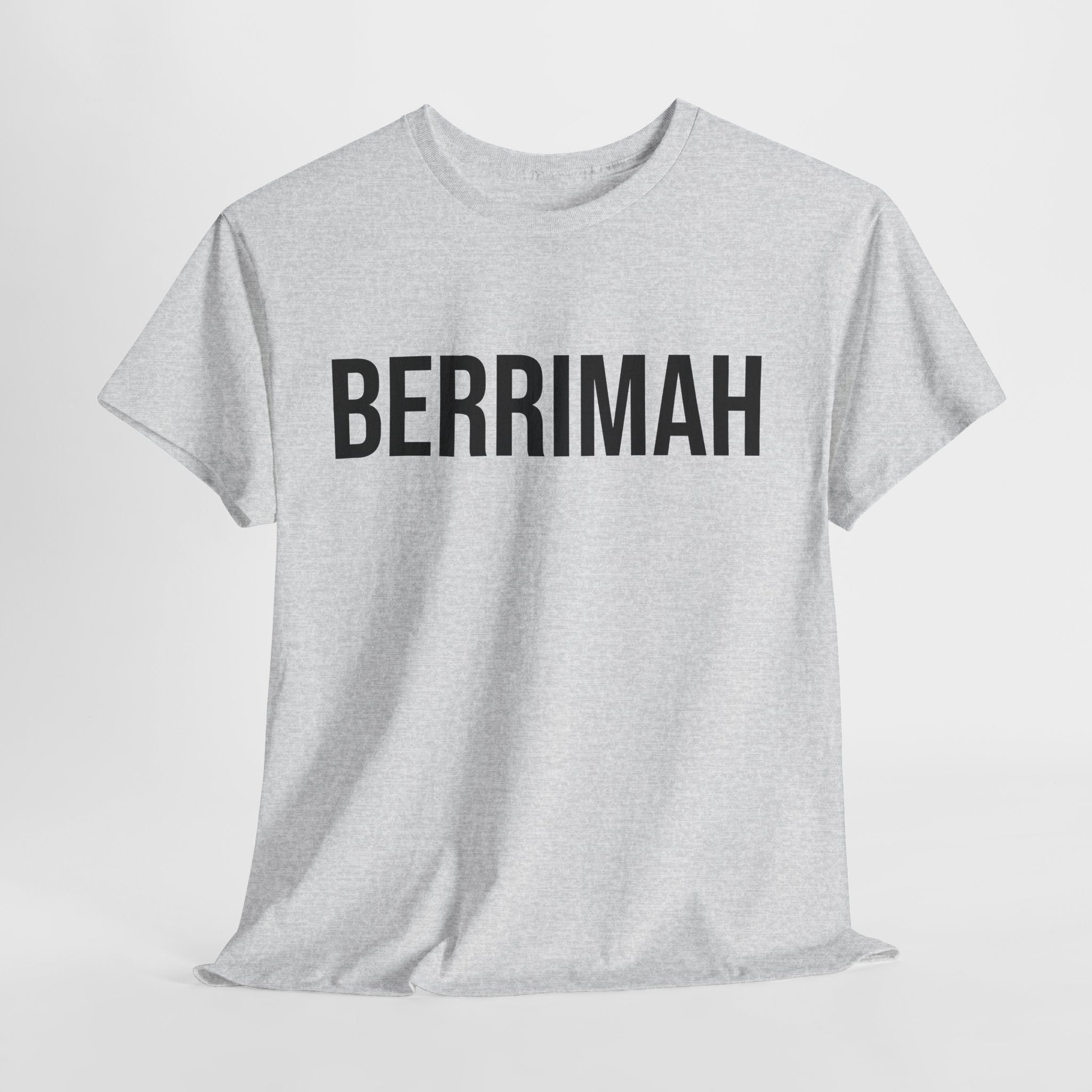 BERRIMAH - Minimal Bold Lettering Cotton T‑Shirt