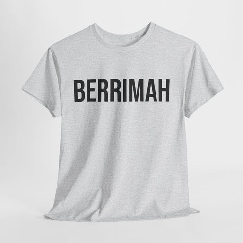 BERRIMAH - Minimal Bold Lettering Cotton T‑Shirt
