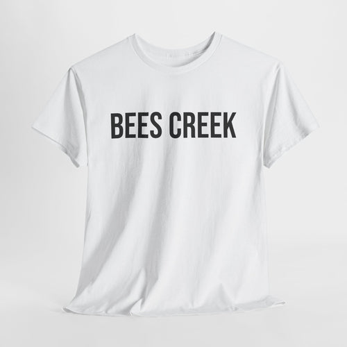BEES CREEK - Minimal Bold Lettering Cotton T‑Shirt