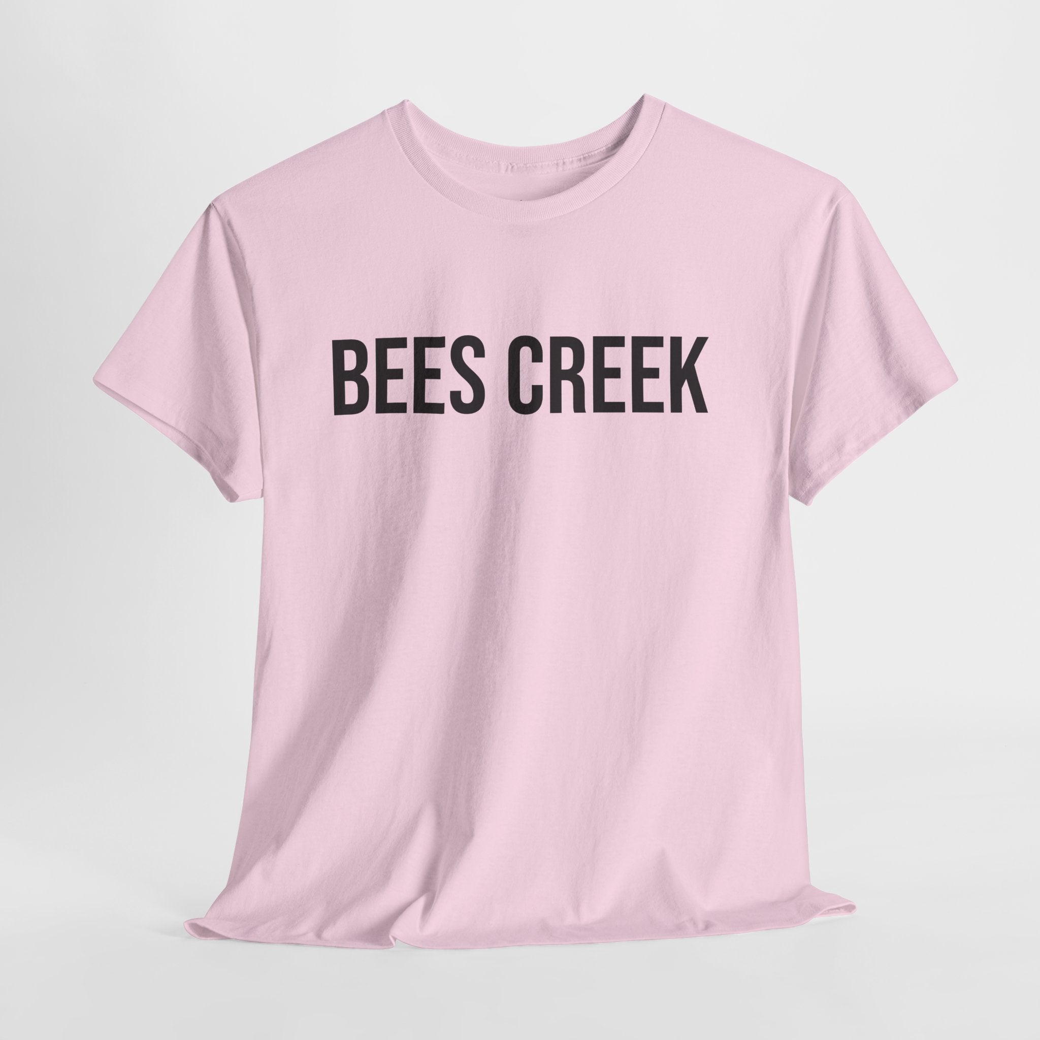 BEES CREEK - Minimal Bold Lettering Cotton T‑Shirt