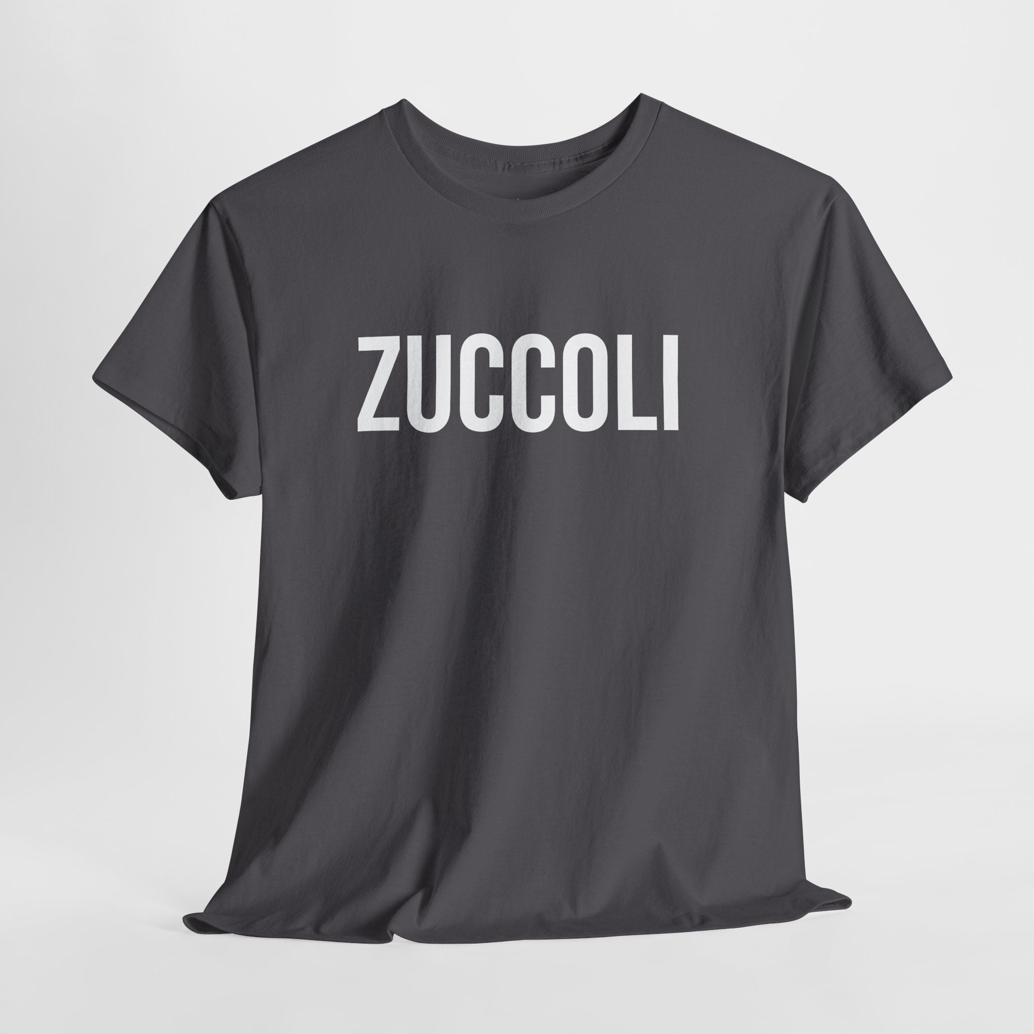 ZUCCOLI - Minimal Bold Lettering Cotton T‑Shirt