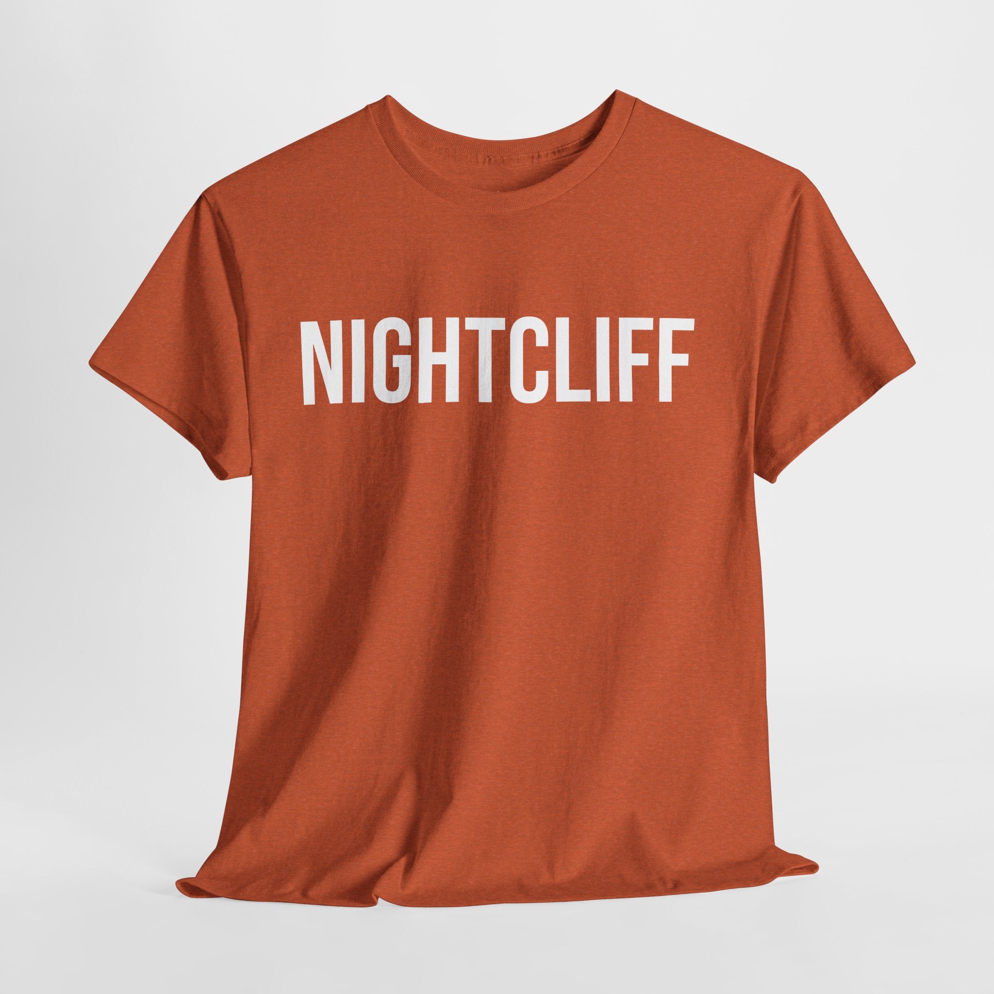 NIGHTCLIFF - Minimal Bold Lettering Cotton T‑Shirt