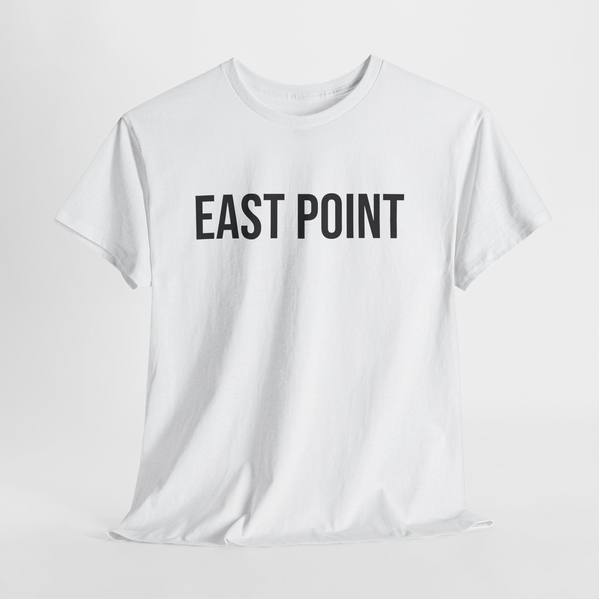 EAST POINT - Minimal Bold Lettering Cotton T‑Shirt