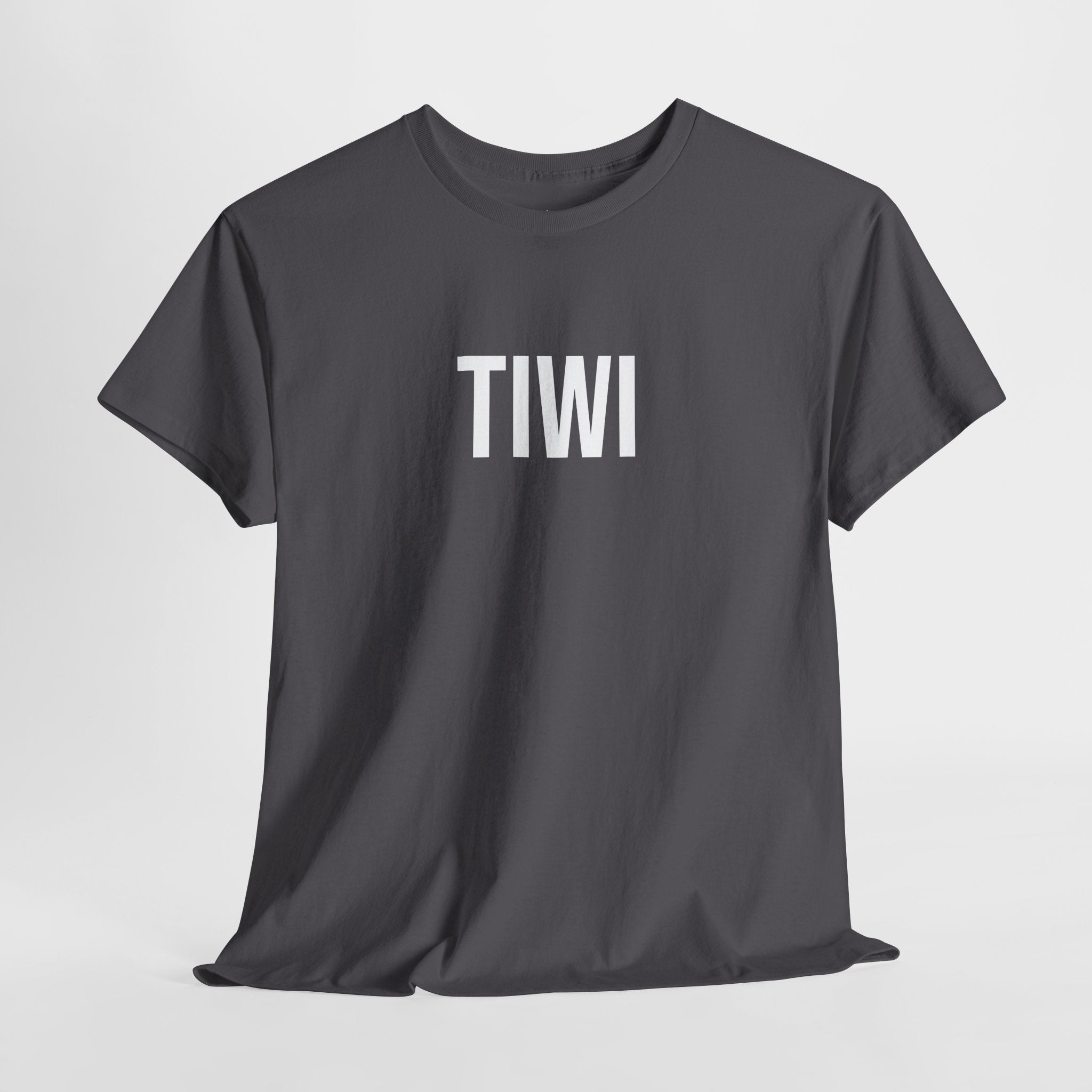 TIWI - Minimal Bold Lettering Cotton T‑Shirt