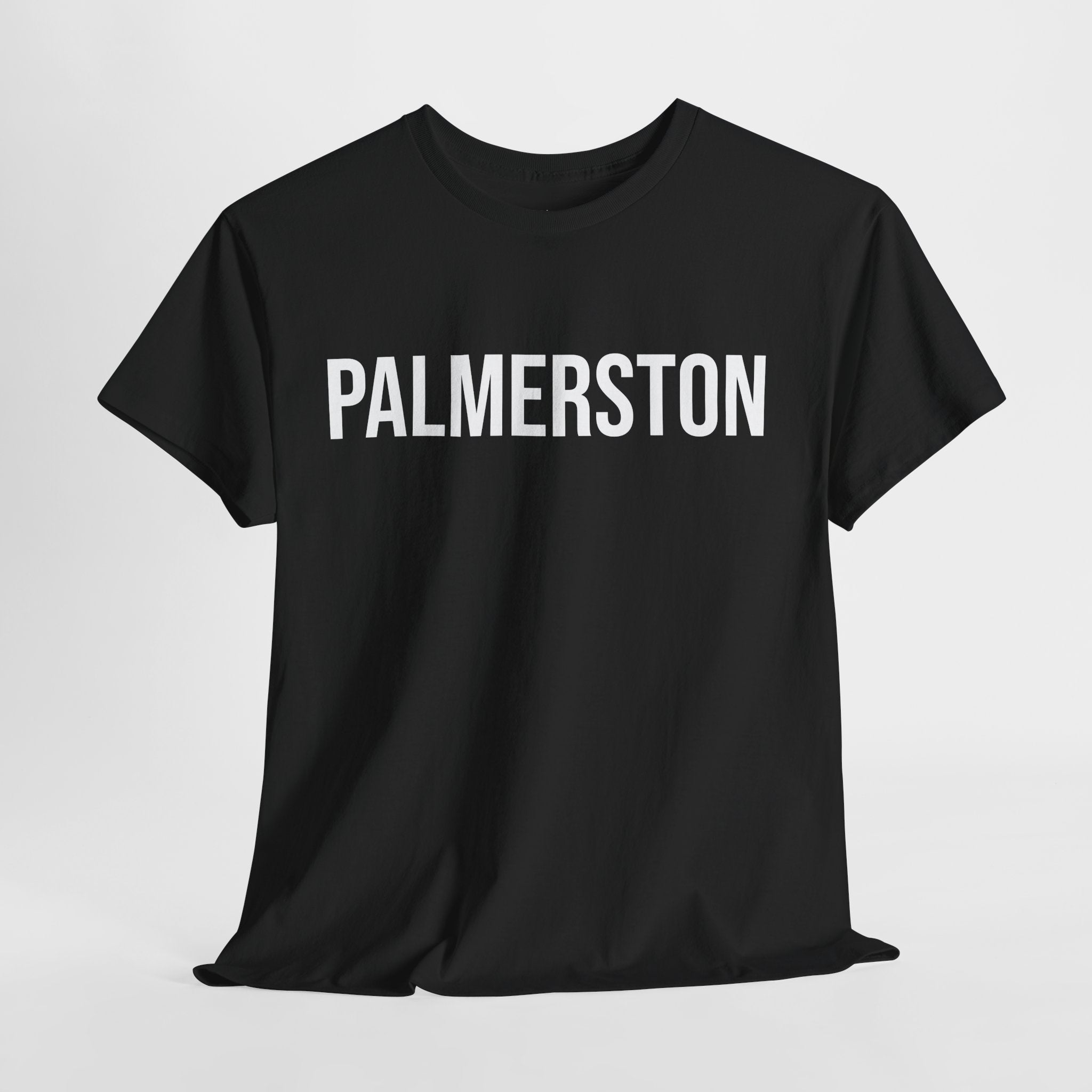 PALMERSTON - Minimal Bold Lettering Cotton T‑Shirt