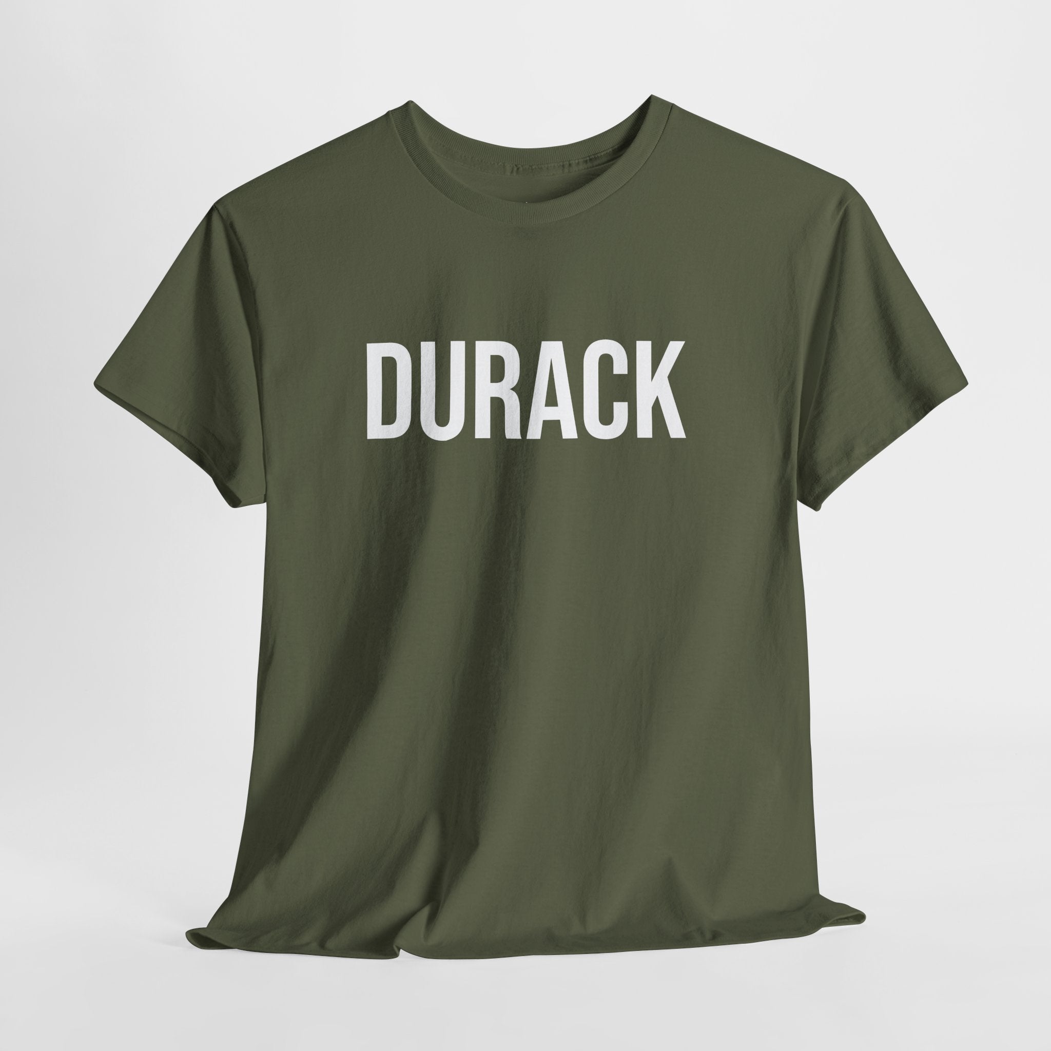 DURACK - Minimal Bold Lettering Cotton T‑Shirt