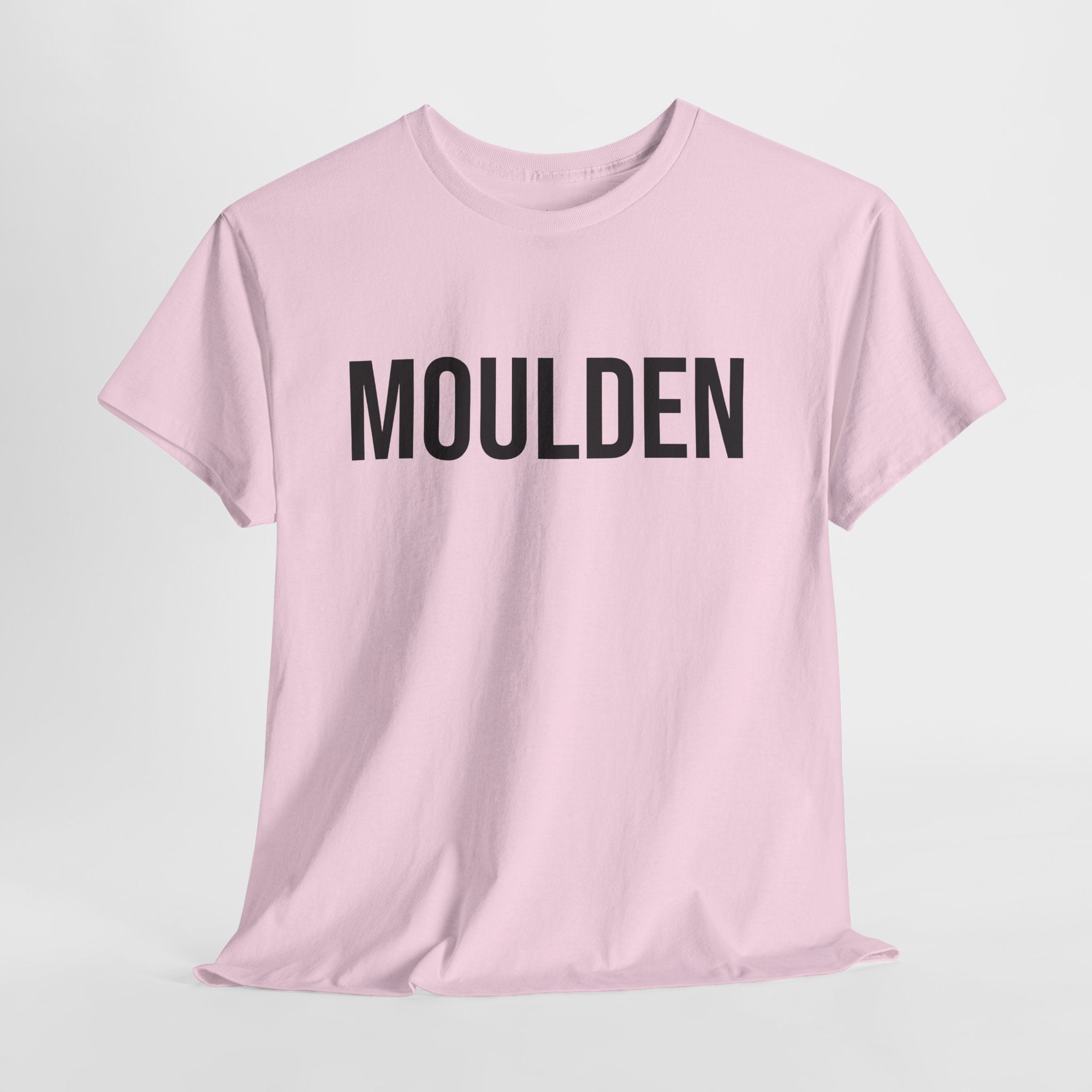 MOULDEN - Minimal Bold Lettering Cotton T‑Shirt