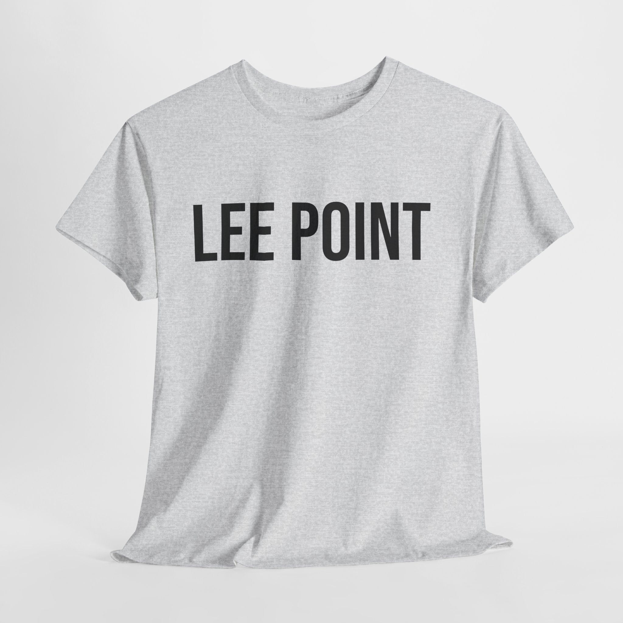 LEE POINT - Minimal Bold Lettering Cotton T‑Shirt