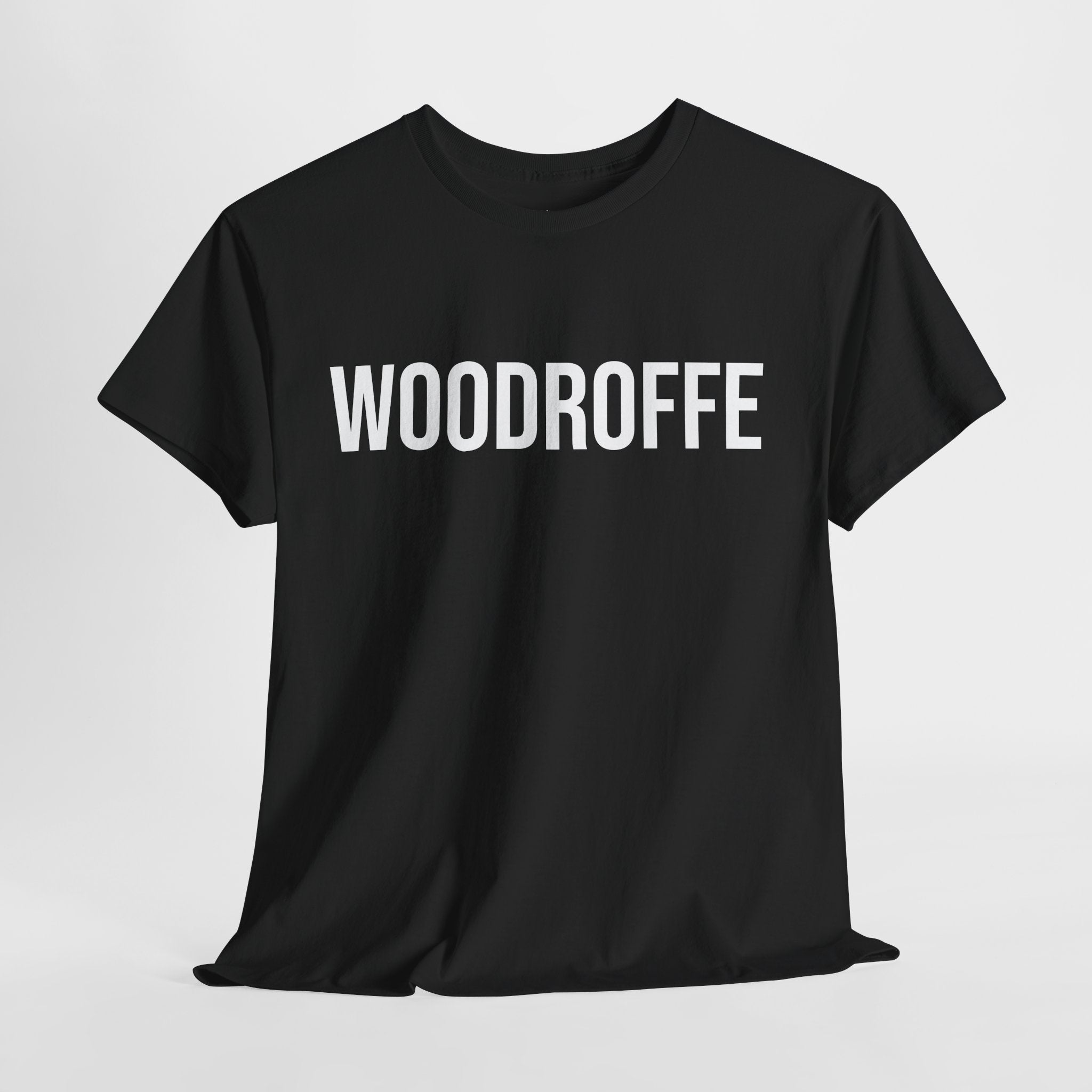 WOODROFFE - Minimal Bold Lettering Cotton T‑Shirt