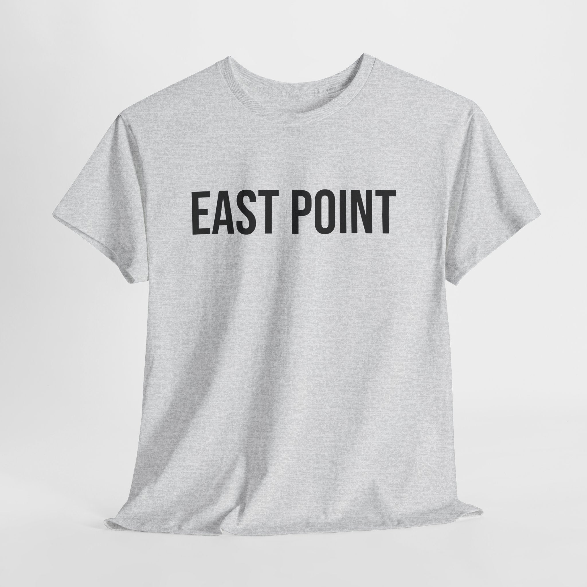 EAST POINT - Minimal Bold Lettering Cotton T‑Shirt