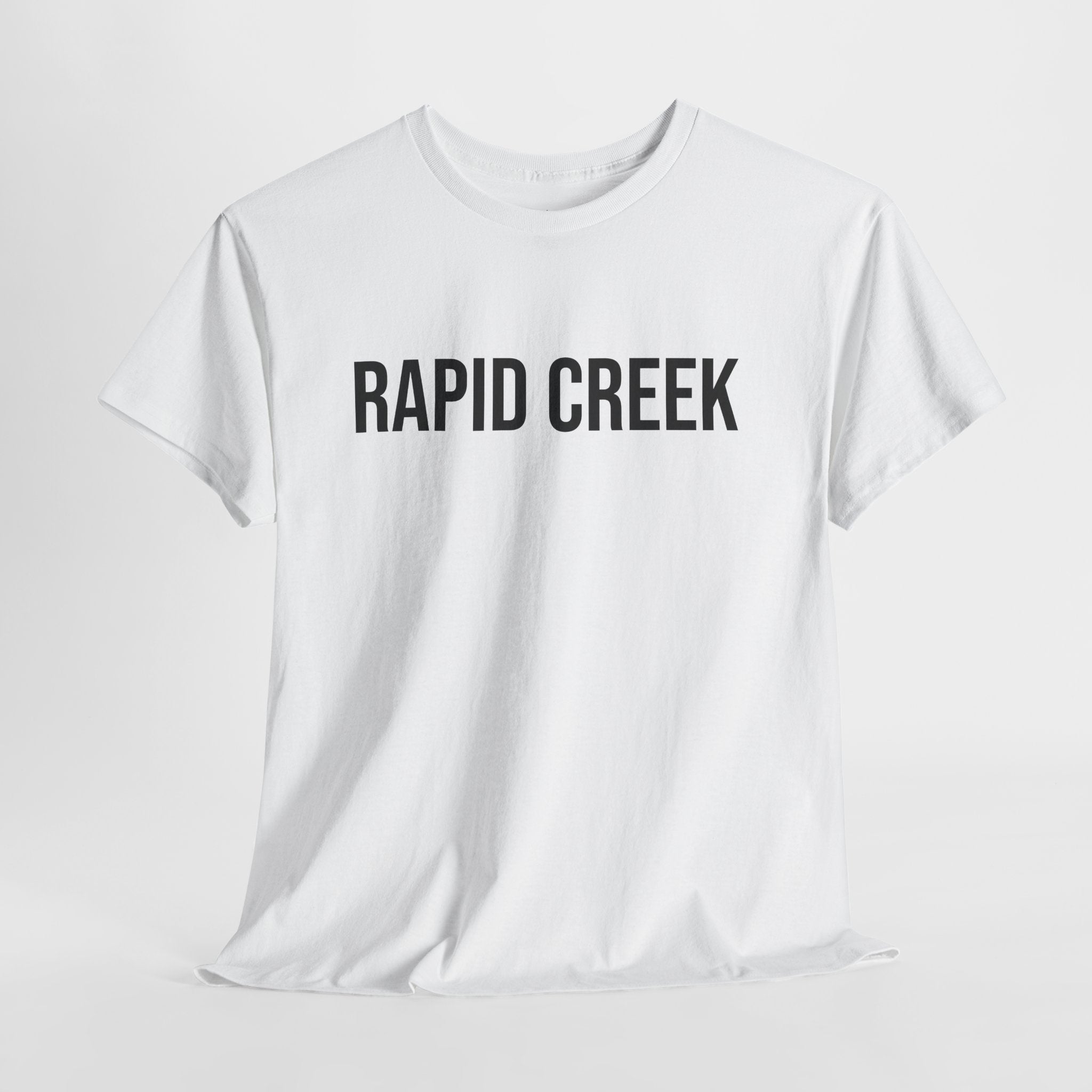 RAPID CREEK - Minimal Bold Lettering Cotton T‑Shirt